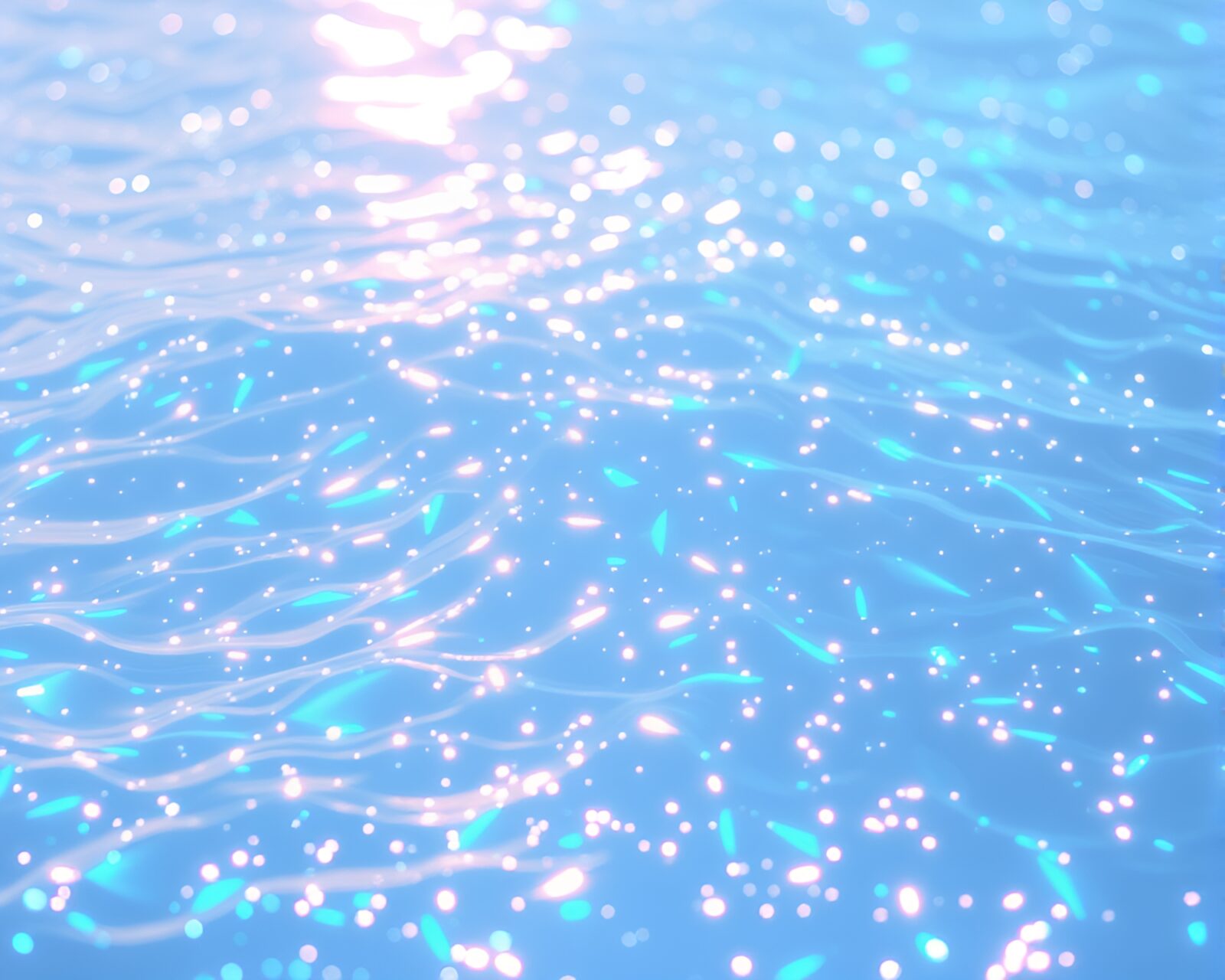 Holographic textured mermaid in dreamy haze with leading lines