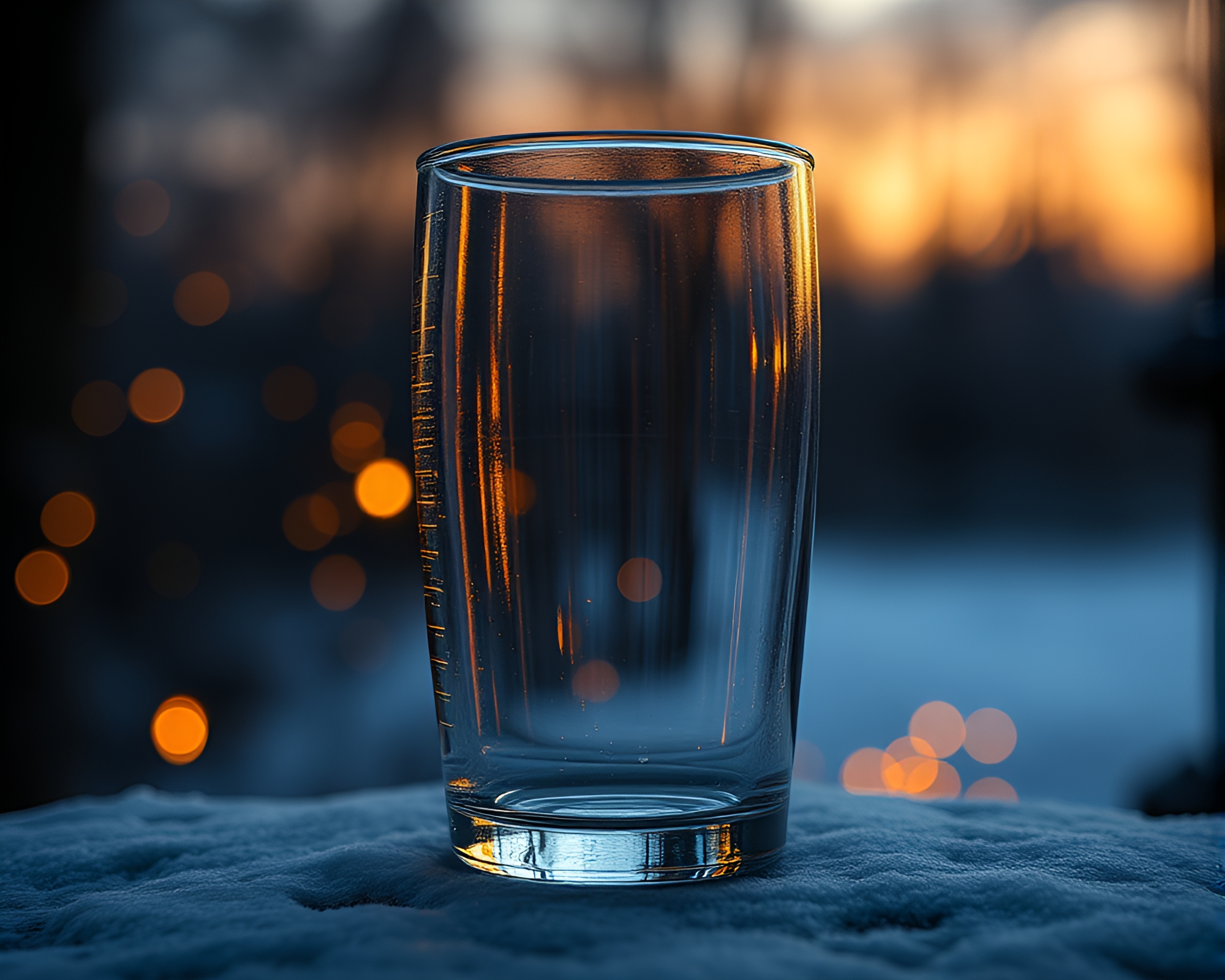Elf in Distorted Glass at Golden Hour Dusk – free AI stock image