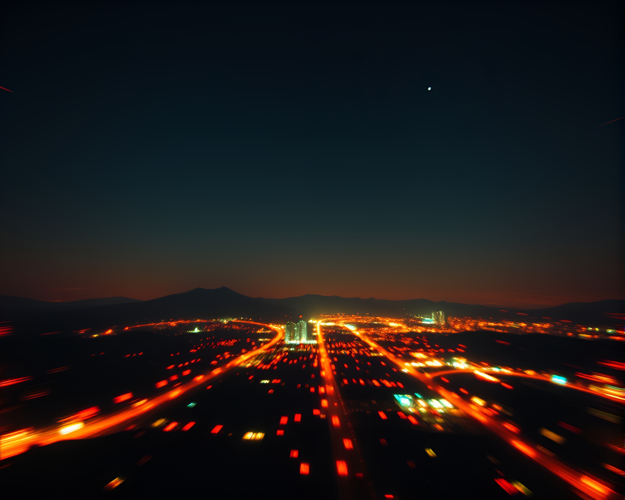 Utopian Time Dilation: Retro Scanlines within Framed Scene – free AI stock image