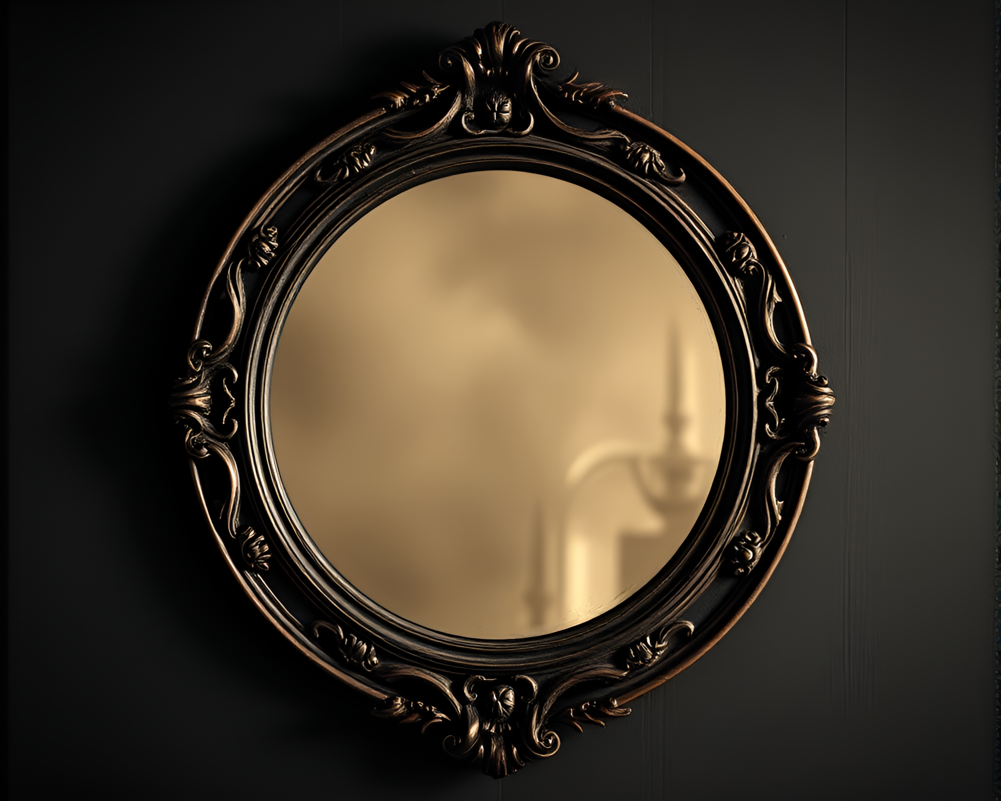 Ethereal Haunting Mirror in Tri-Tone – free AI stock image