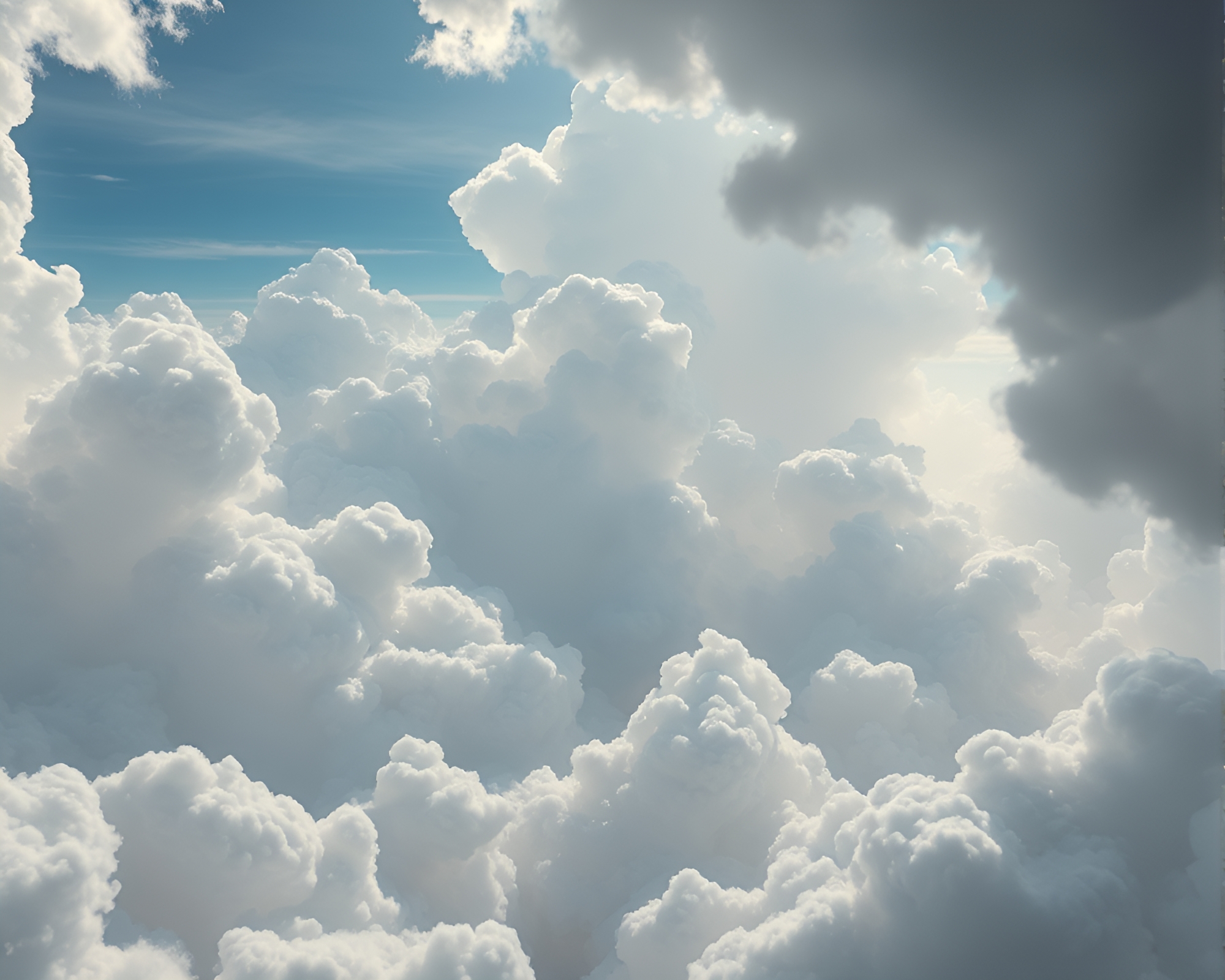Holographic Cavern Sky: Ambient Cloudscape – free AI stock image