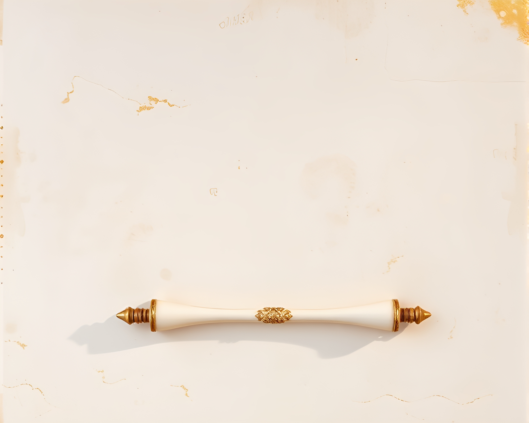 Ancient Scroll with Gilded Highlights in Flat Colors – free AI stock image