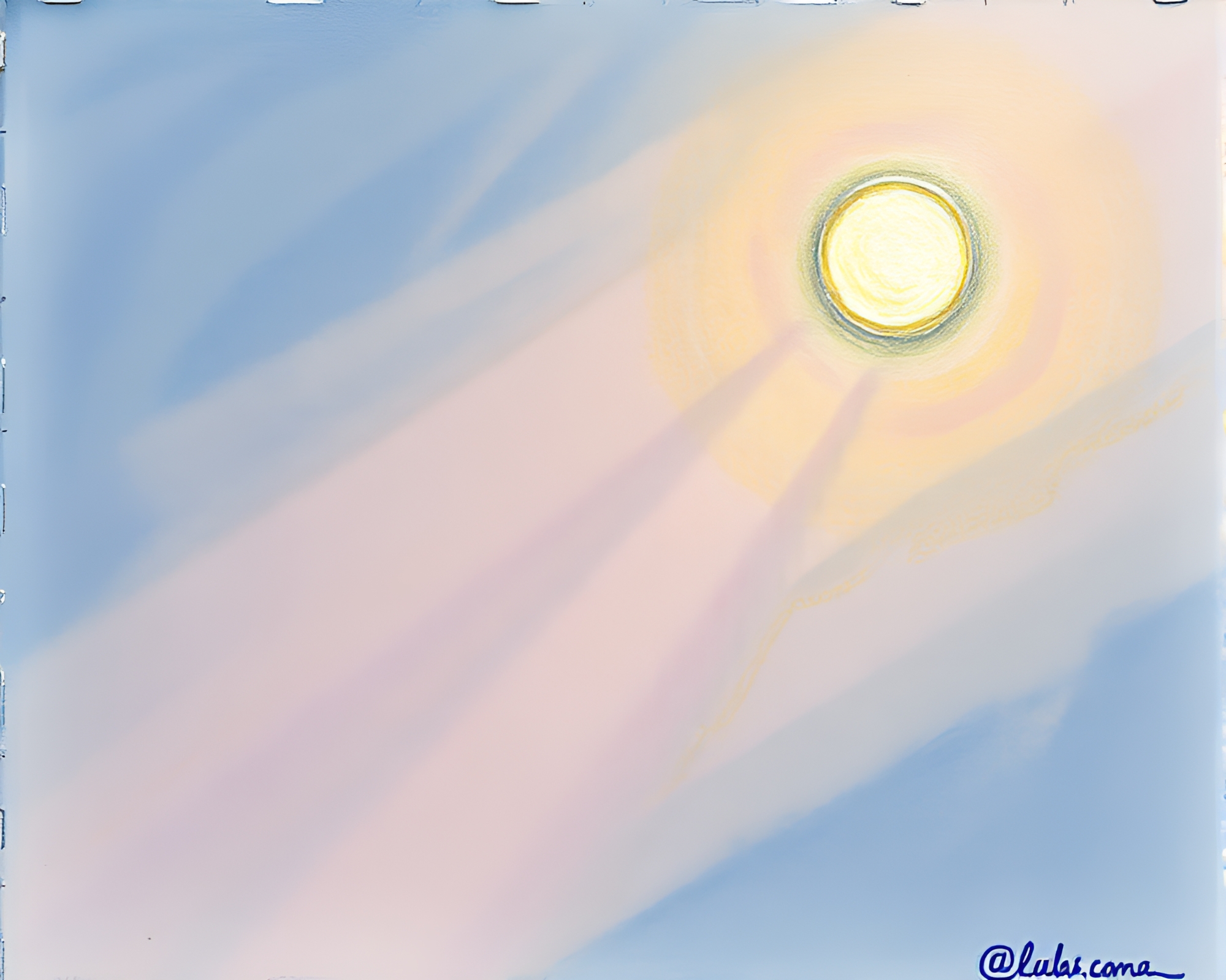 Conté Crayon Drawing of Ring in Cool Dawn Light – free AI stock image