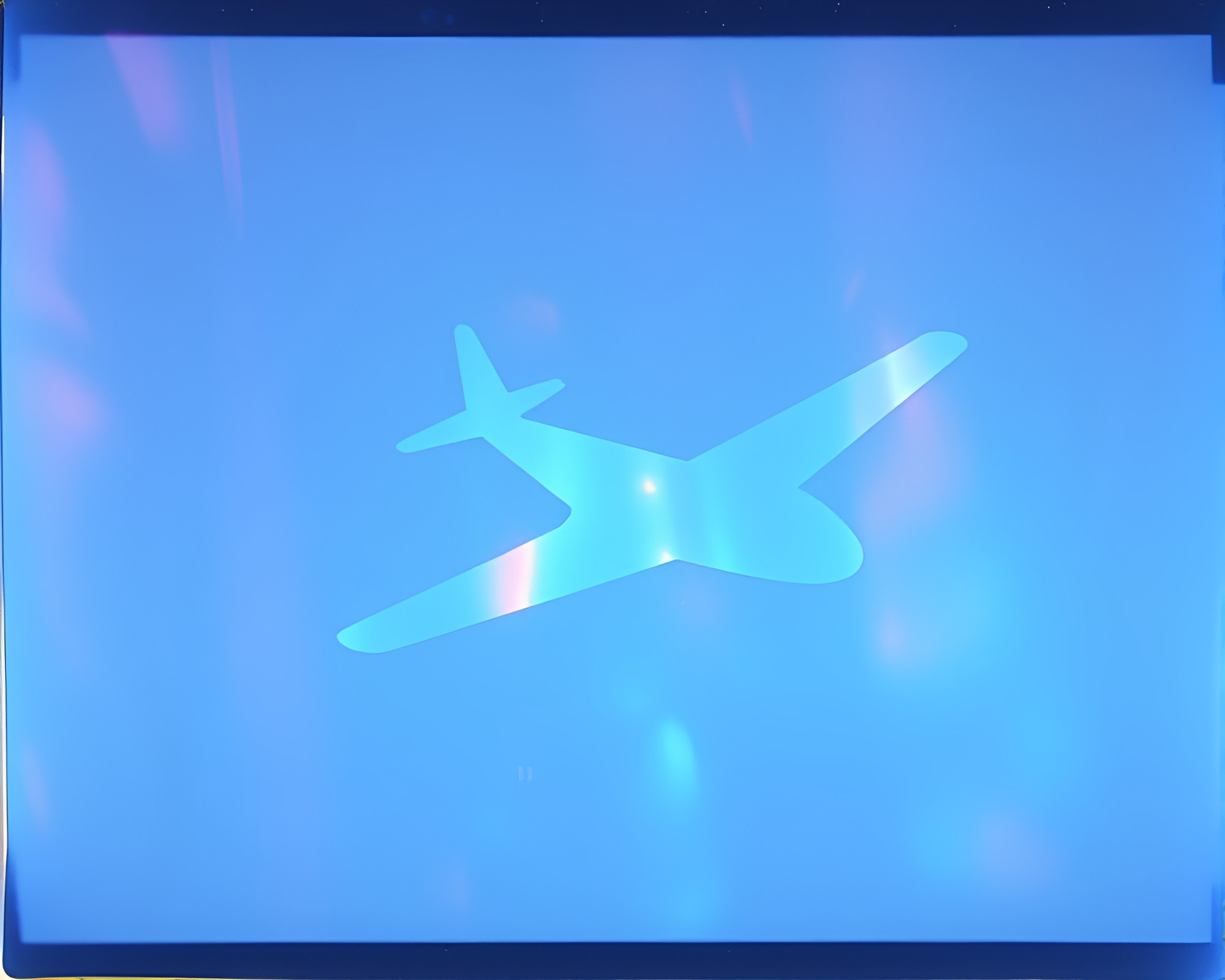 Vintage Sea Plane Reflected in Iridescent Soap Film – free AI stock image
