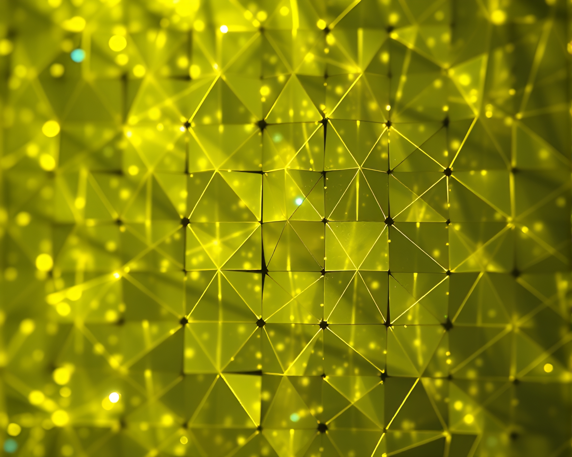 M.C. Escher Tessellations in Lemon Yellow Hologram – free AI stock image