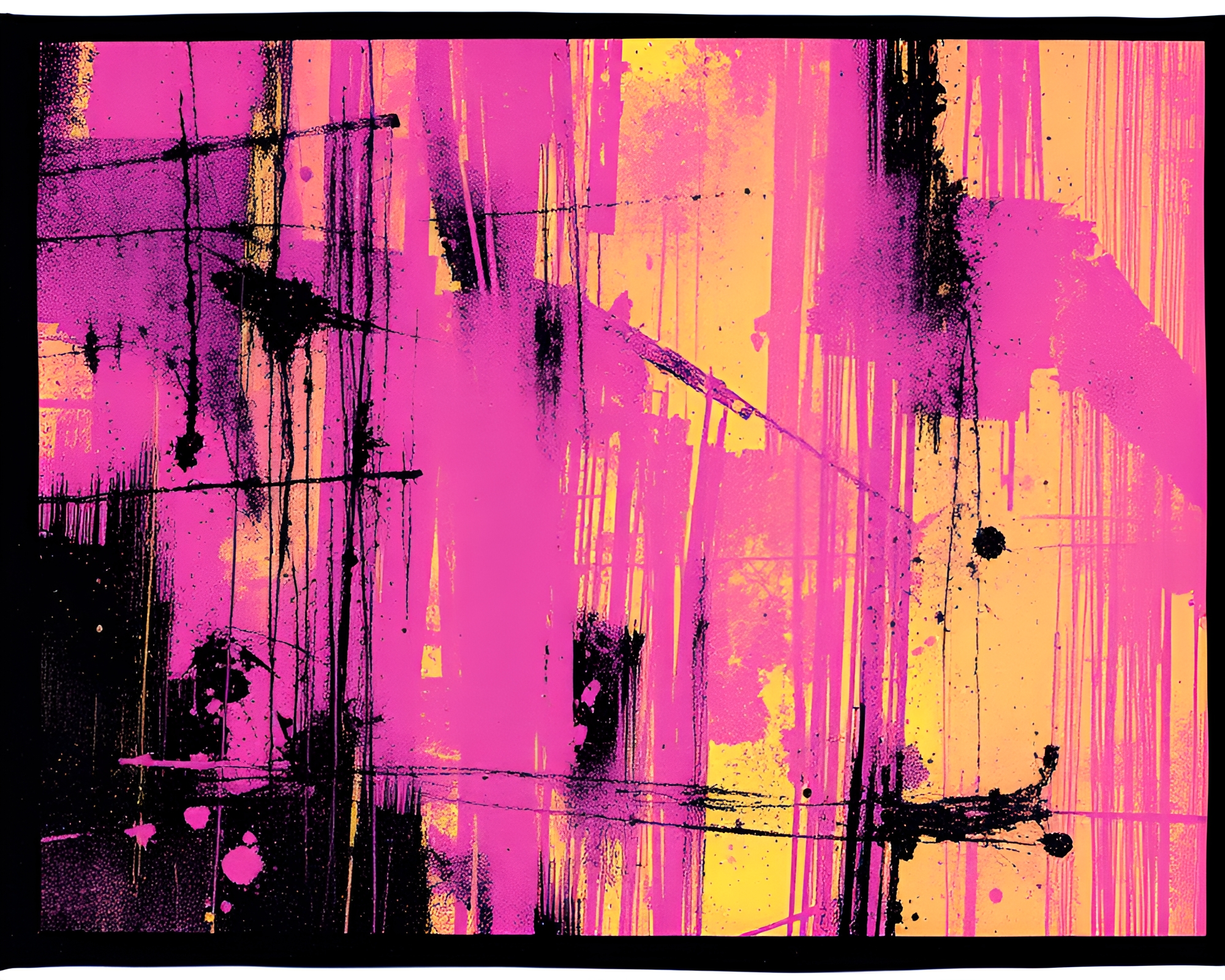 Abstract Ultraviolet Linocut Film Strip Border Composition – free AI stock image