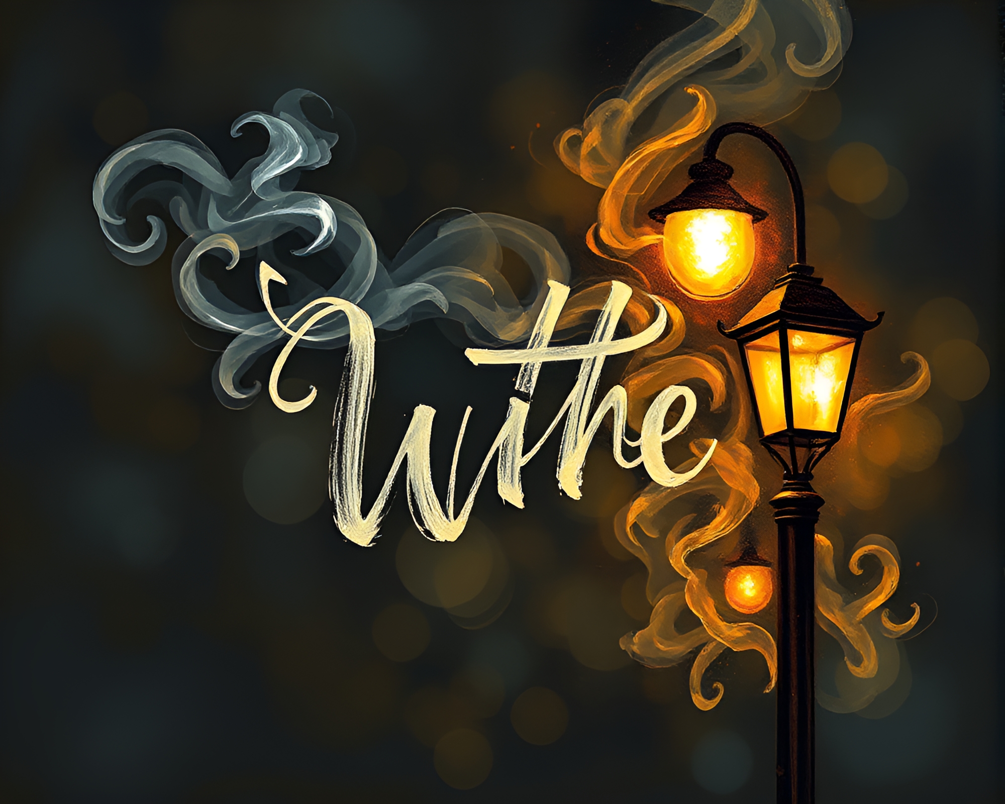 Ethereal Smoke Plume Swirling Around Handwritten Letter – free AI stock image