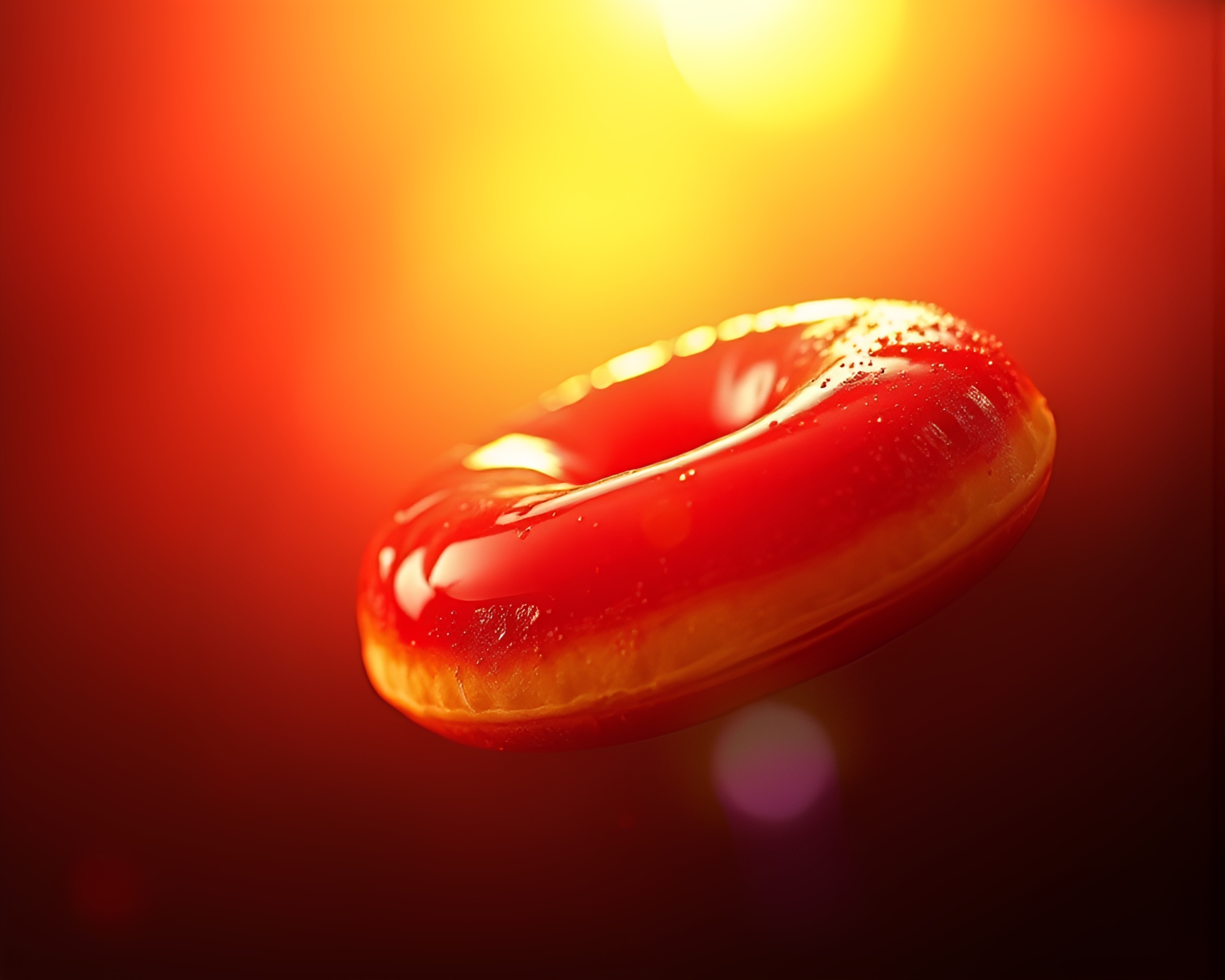 Rust Stain Jelly Doughnut Spectral Glow – free AI stock image