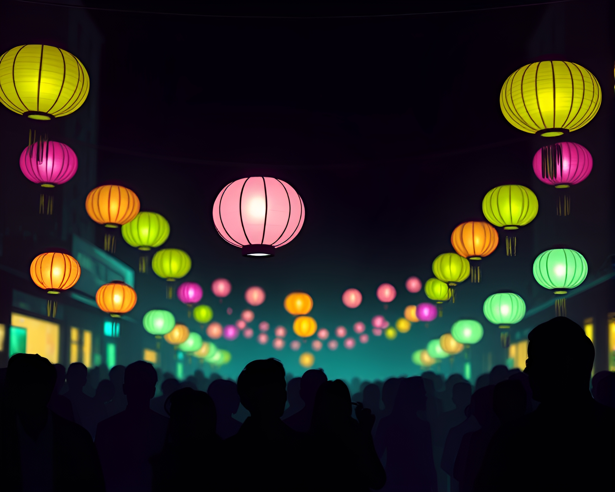 Enigmatic Holographic Pet Illuminated by Lantern Light – free AI stock image