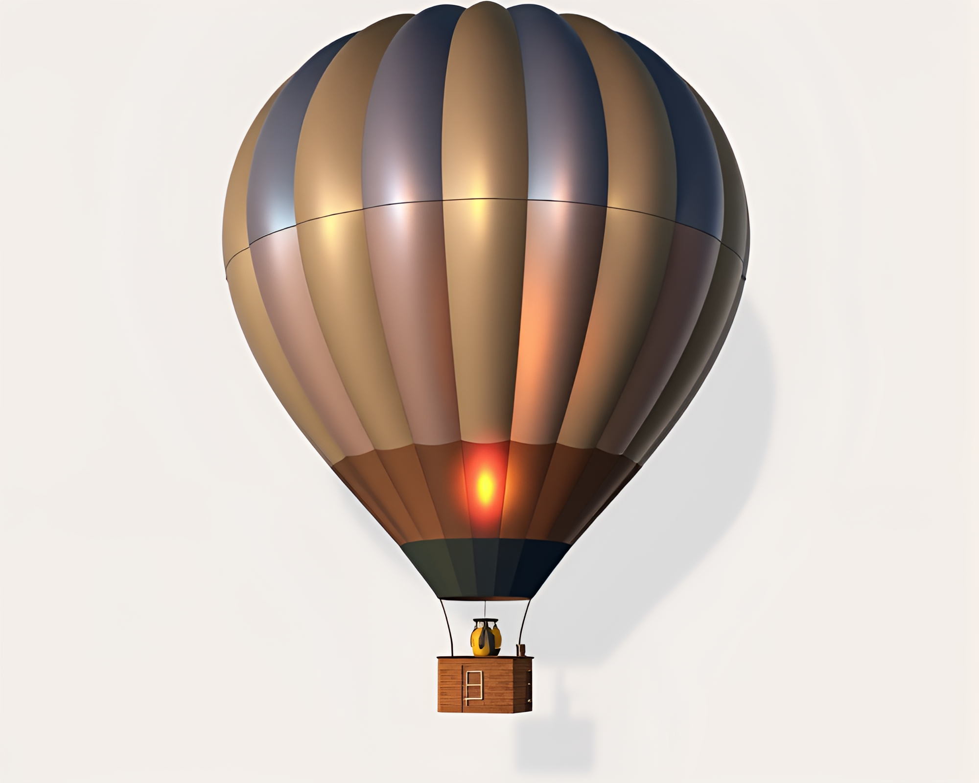 Prism Refraction with Hot Air Balloon in Low-Poly Style – free AI stock image