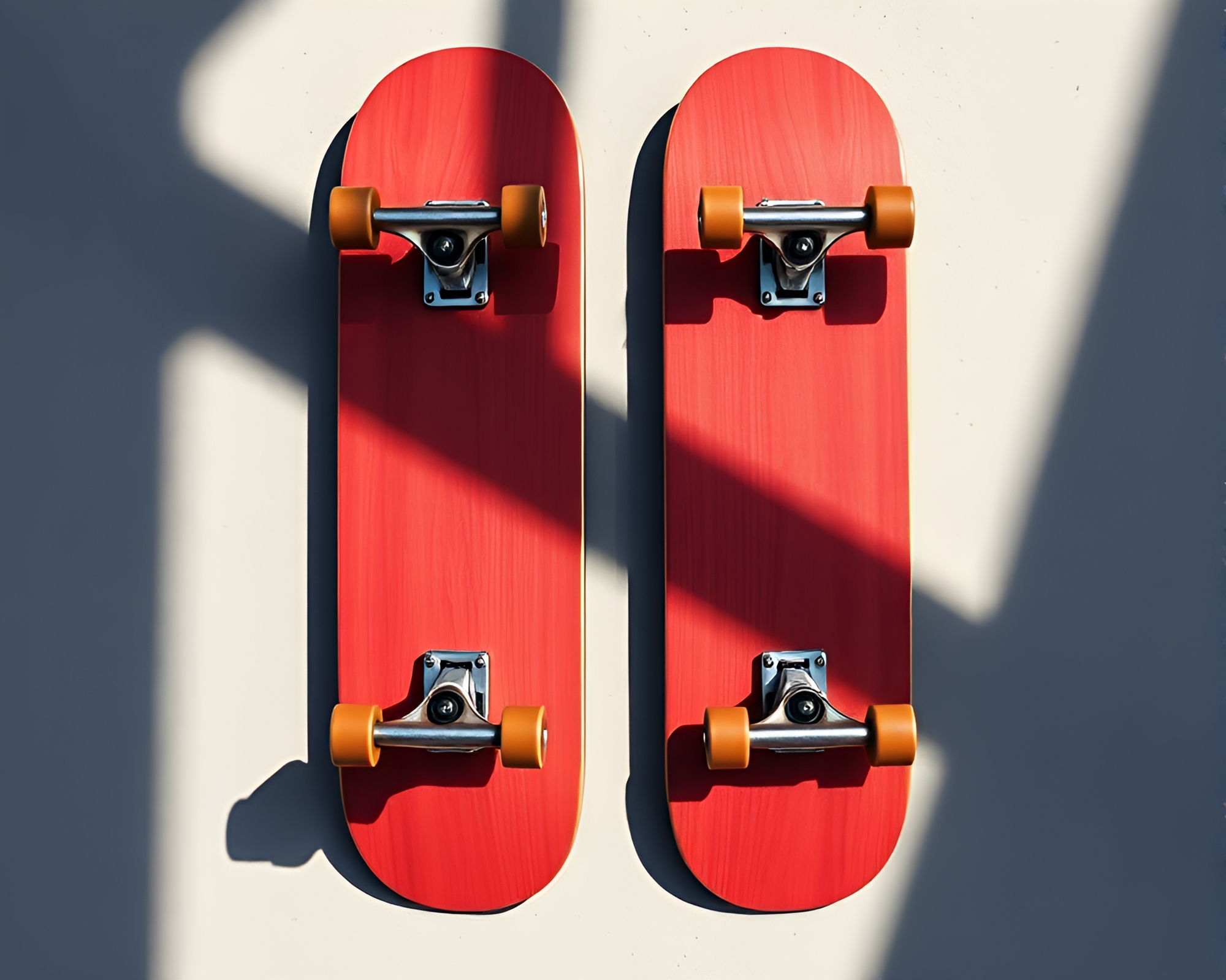 Skateboard Symmetry Collage in Muted Shadows – free AI stock image