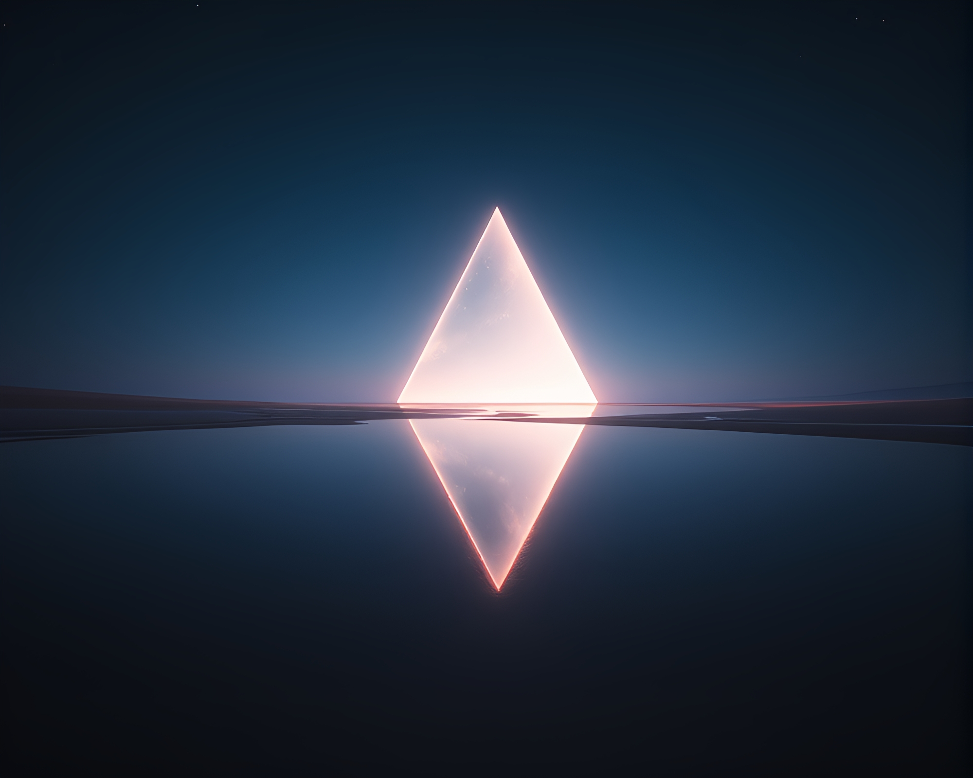 Desert Mirage: Phosphorescent Shard Reflection – free AI stock image