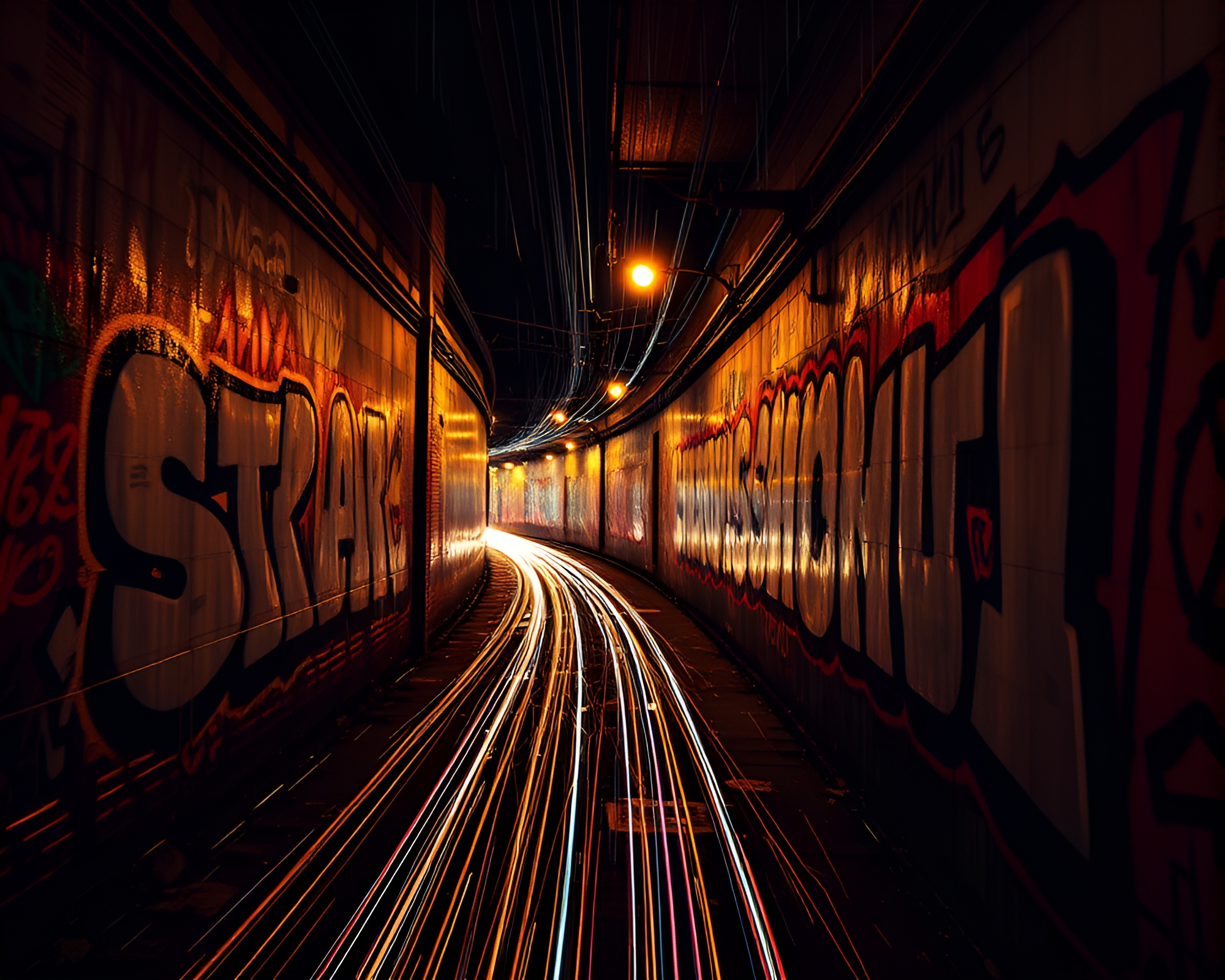 Graffiti-Colored Antique Sextant with Light Trails – free AI stock image