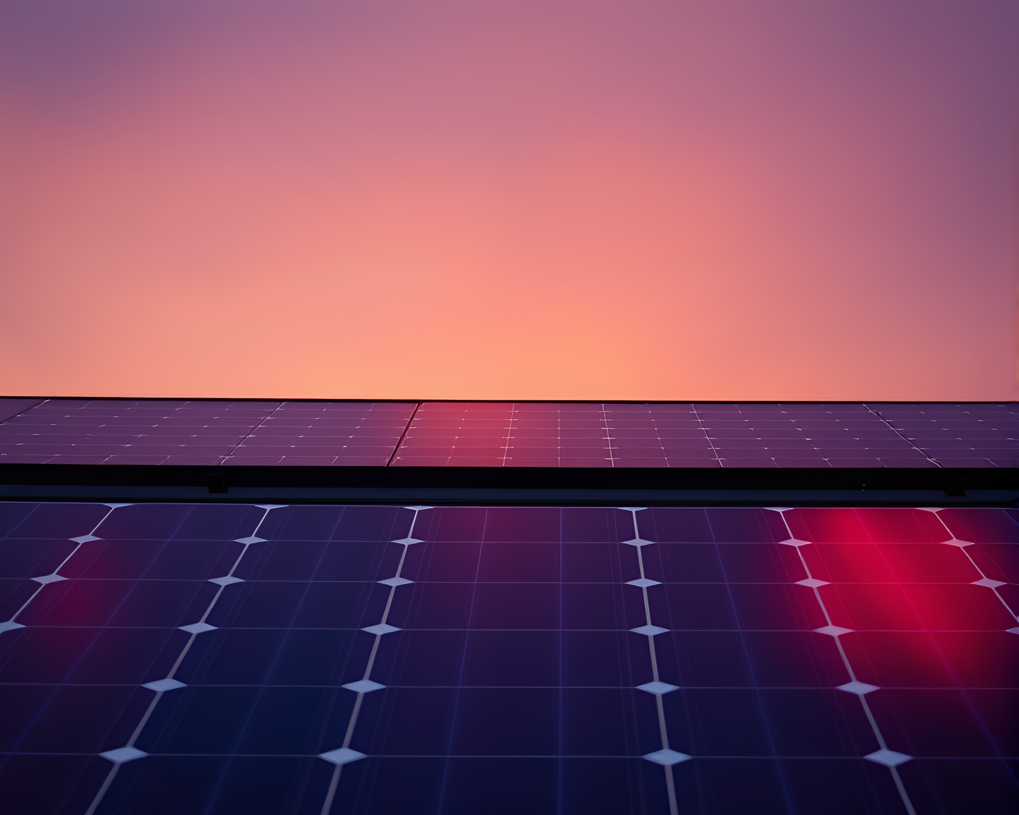 Medium Shot of Triadic Solar Panel Array – free AI stock image
