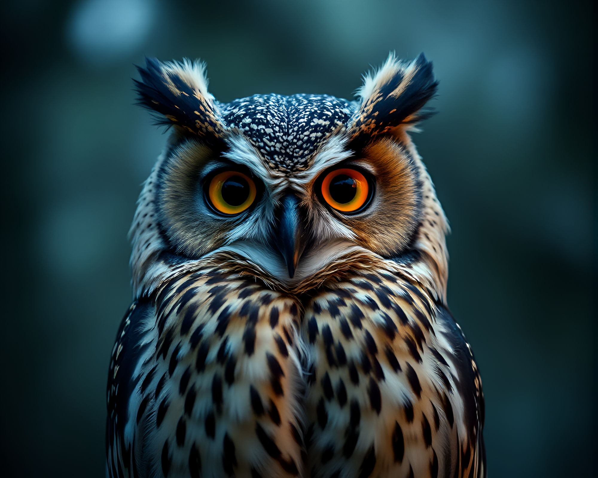 Majestic Owl in Film Grain Toon Style – free AI stock image