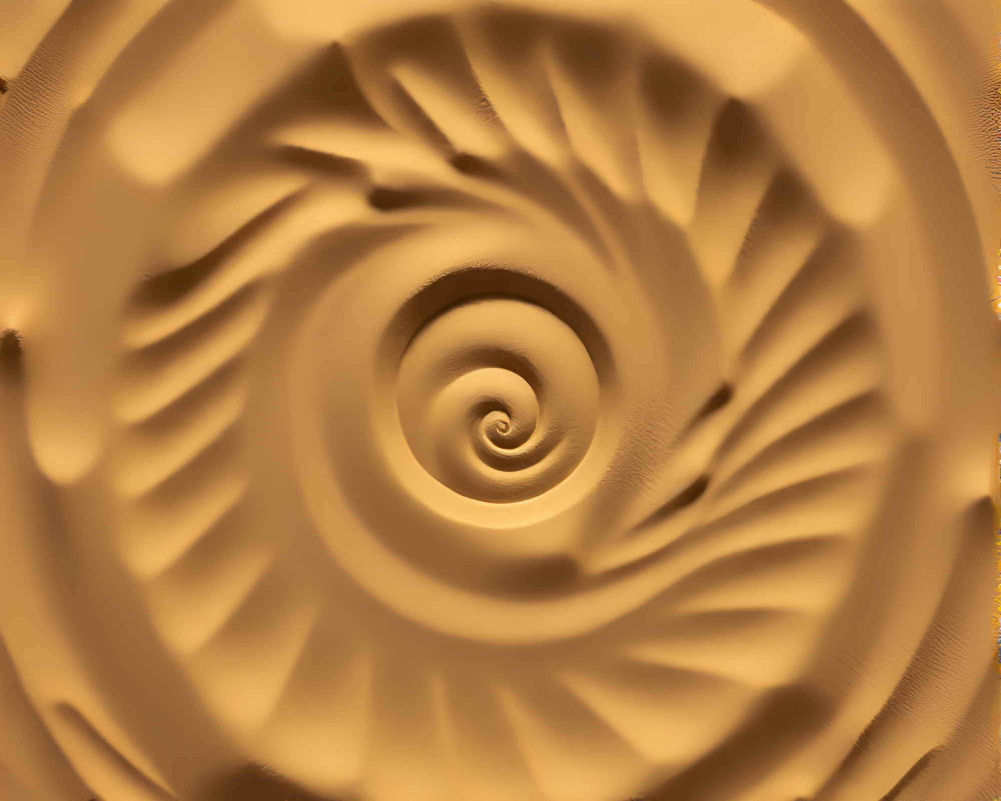 Rhinoceros Sand Swirl Prism Refraction Sepia Art – free AI stock image
