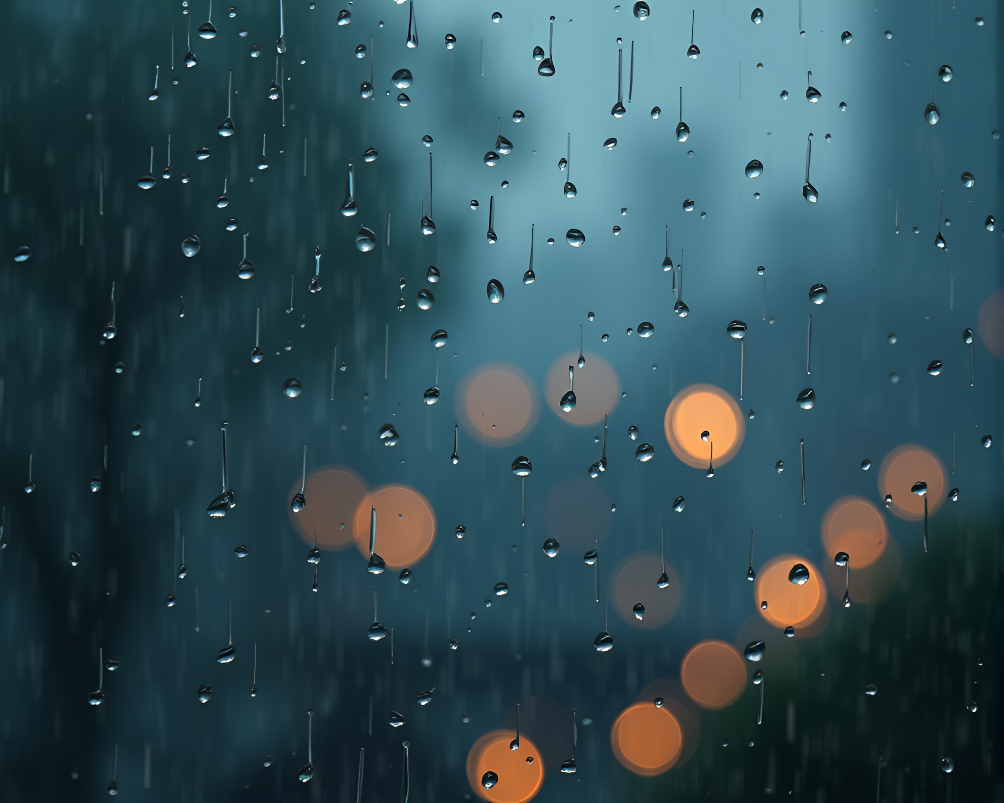 Tower standing tall under shimmering bronze rain droplets – free AI stock image