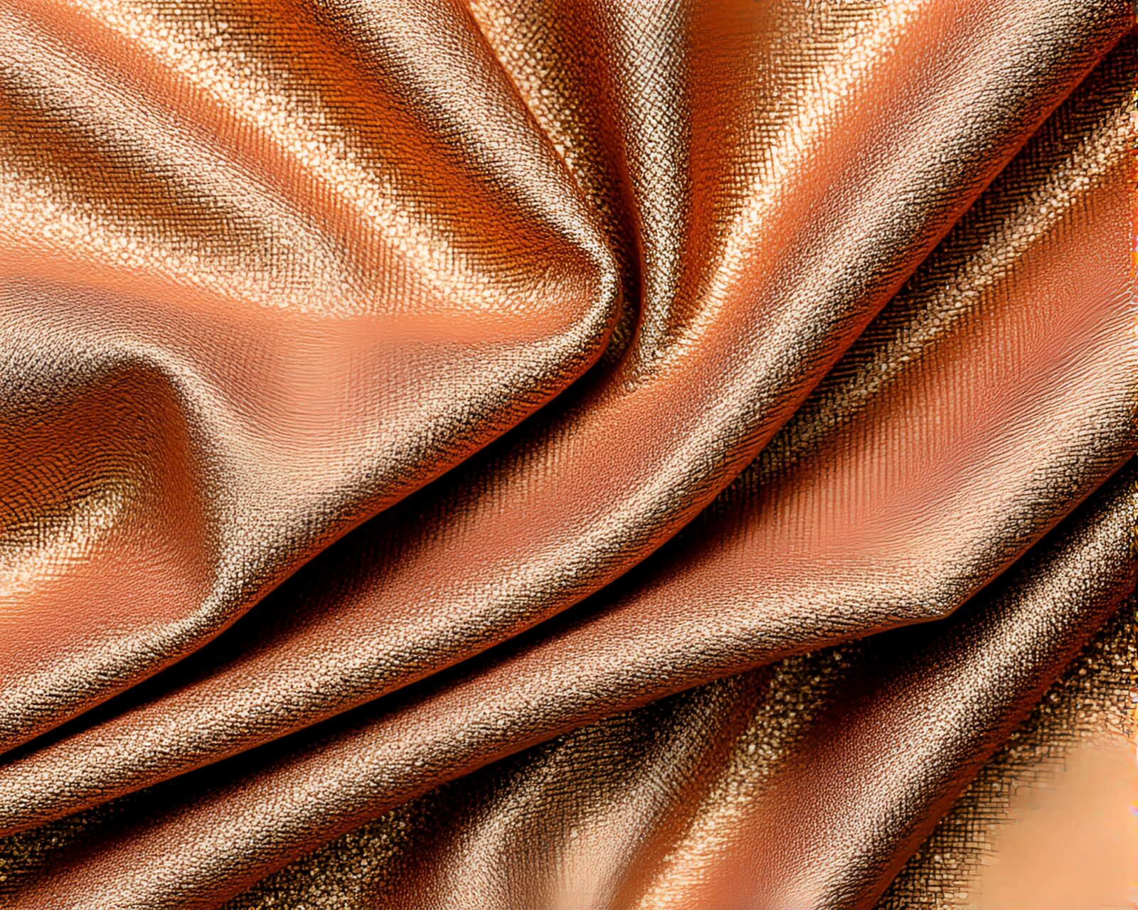 ASCII art of metallic fabric folds in savannah setting