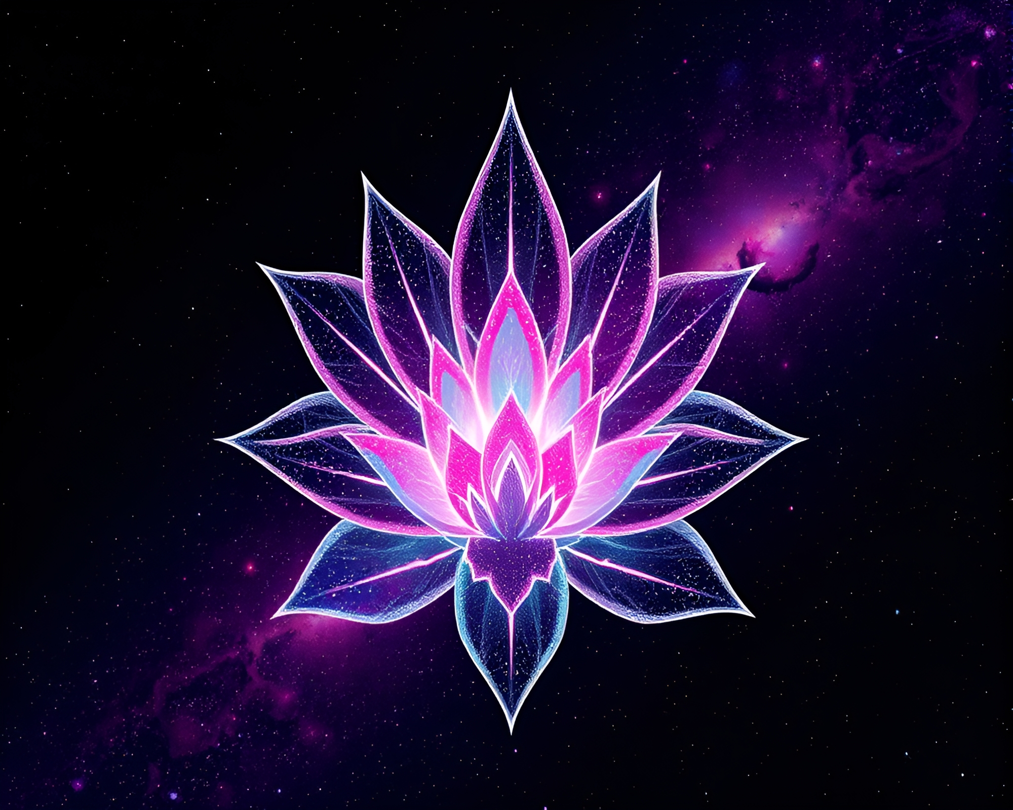 Hydra Beacon Amid Cosmic Dust in Flat Design – free AI stock image