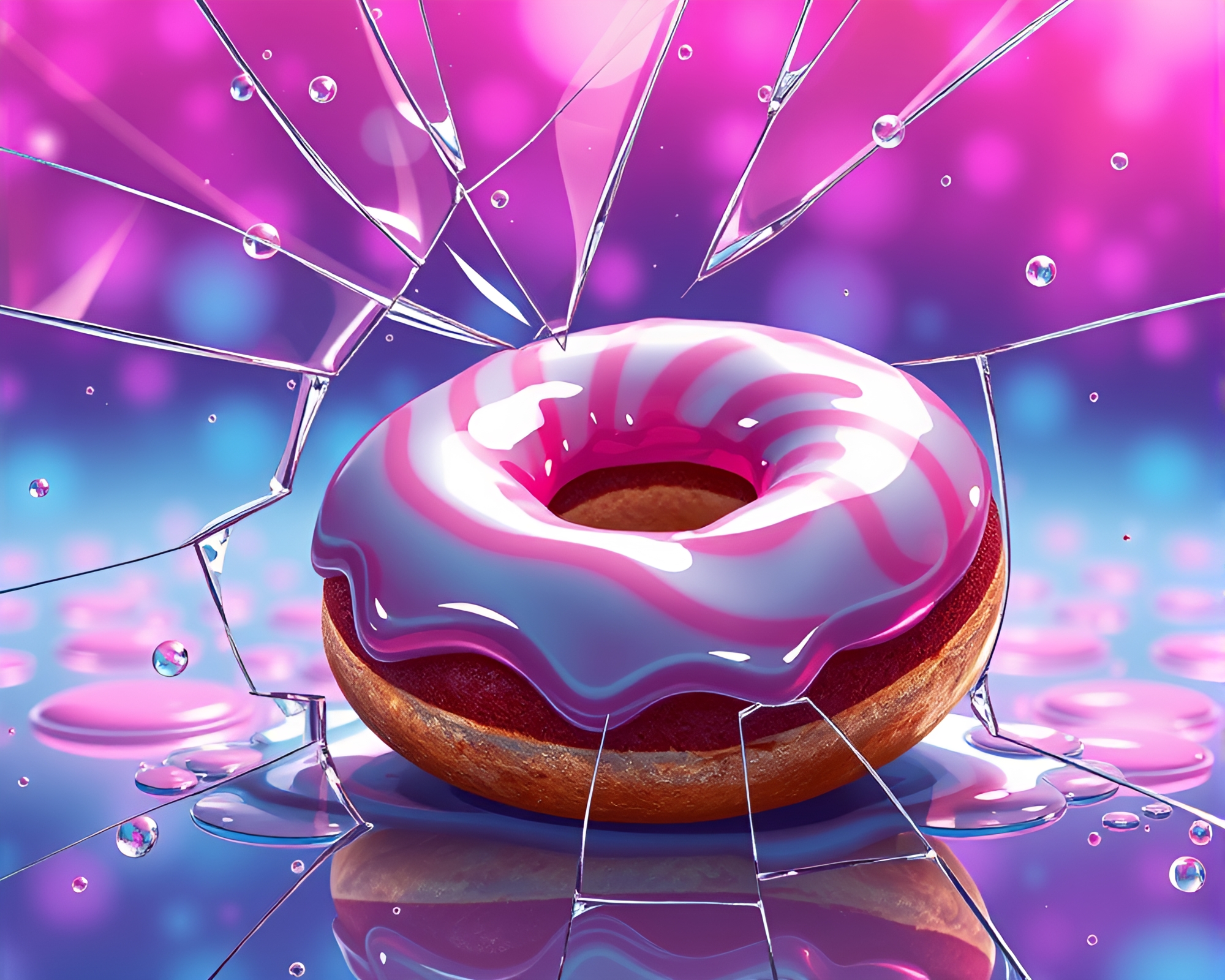 Shattered Reflection of Jelly-filled Milky Way – free AI stock image