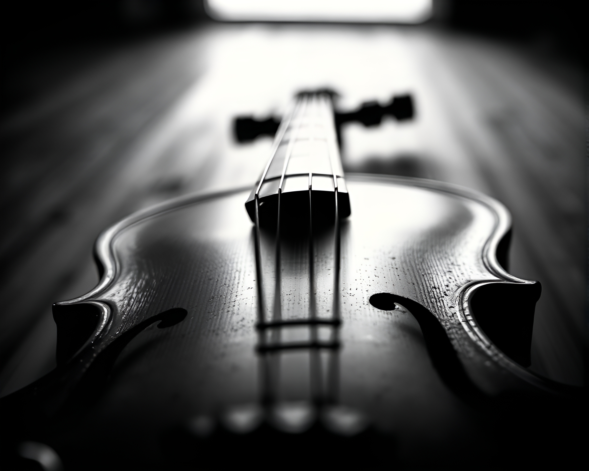 Enchanting Wooden Violin in Stipple Shade – free AI stock image