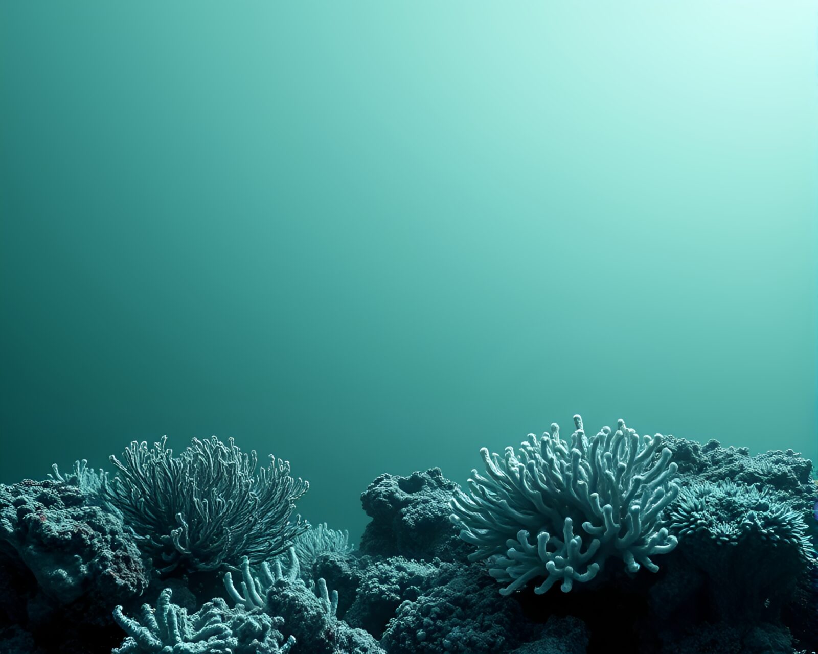 Minimalist design of a vibrant coral reef in stippling technique