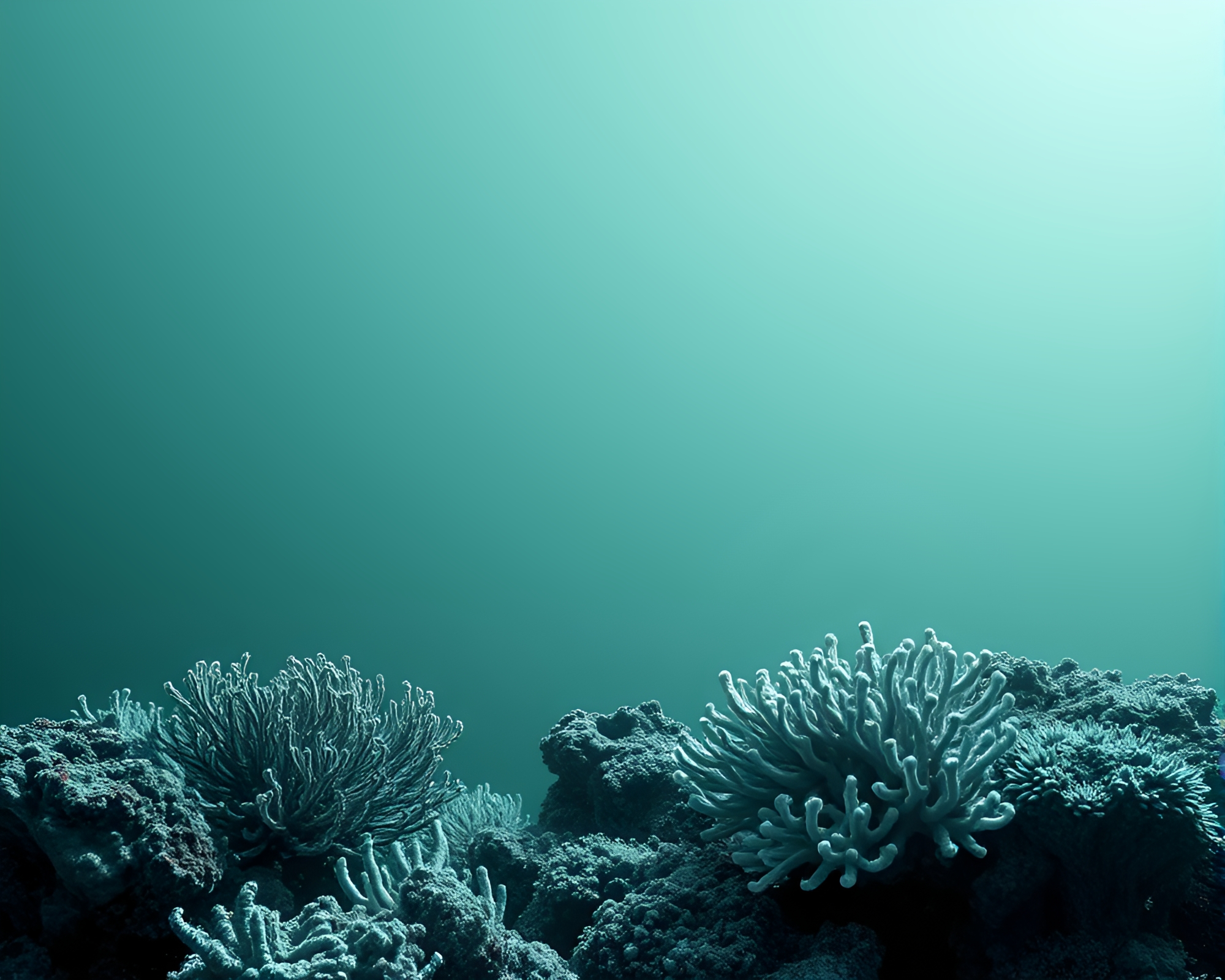 Surreal Coral Reef Stippling in High Dynamic Range – free AI stock image