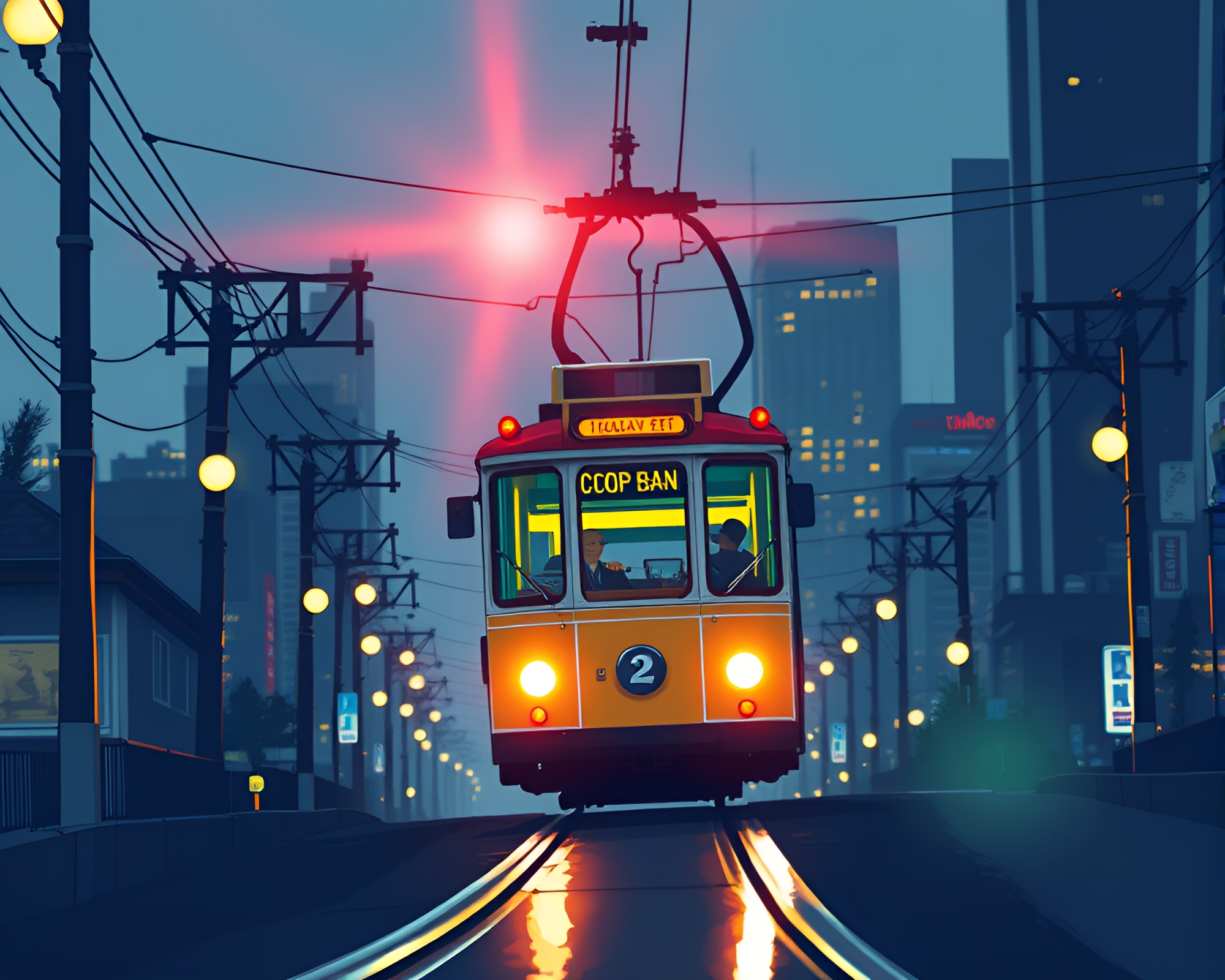 Close-up ASCII Cable Car in Midday Bright Light – free AI stock image