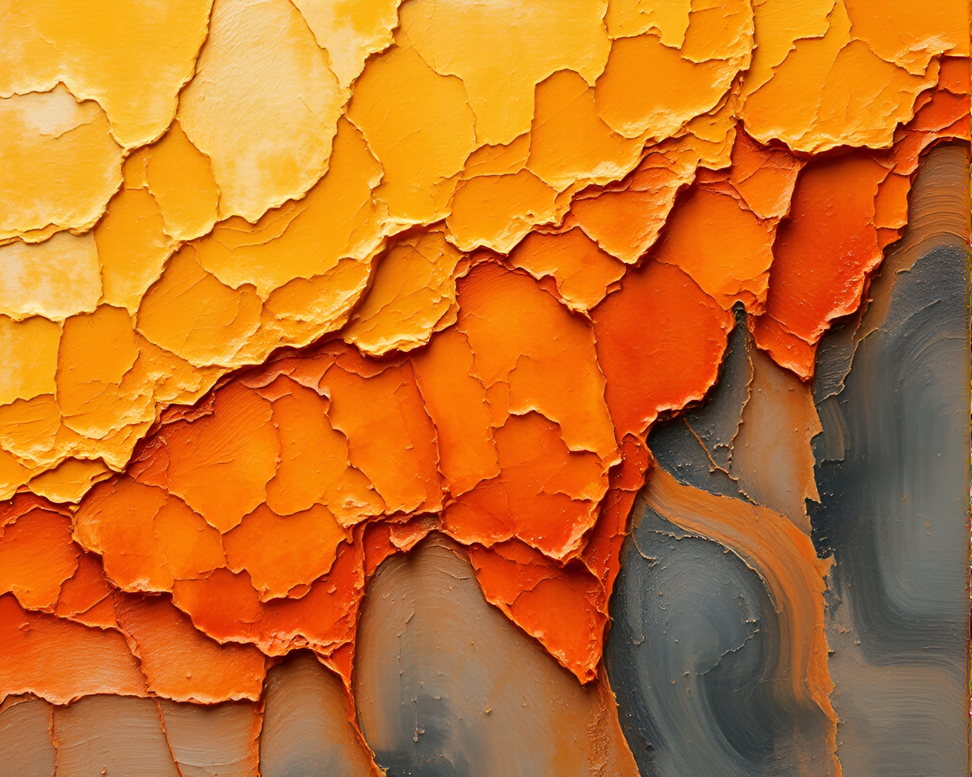 Glacier Paradise in Burnt Orange Photorealism – free AI stock image