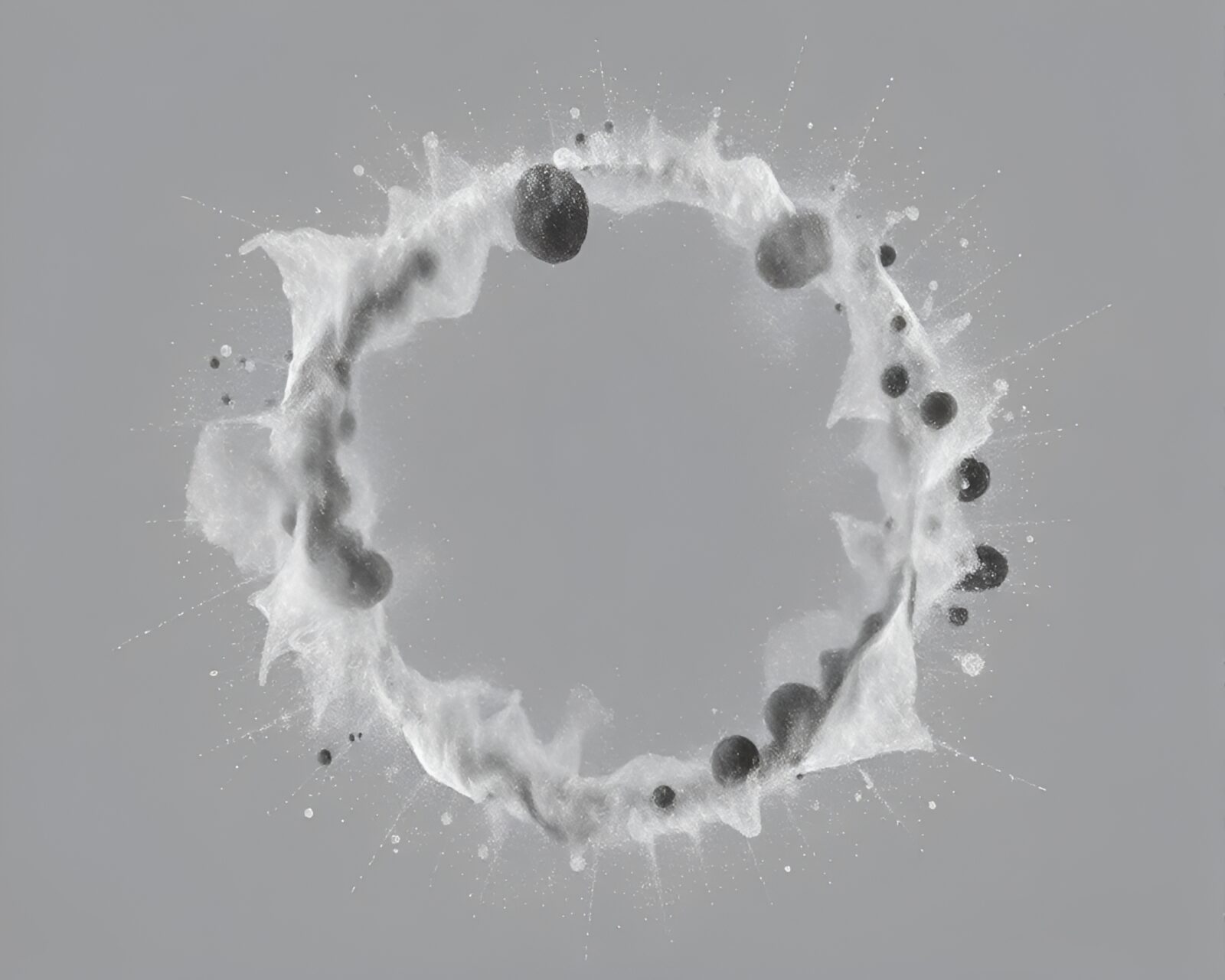 Abstract medical illustration of magic circle with dust particles