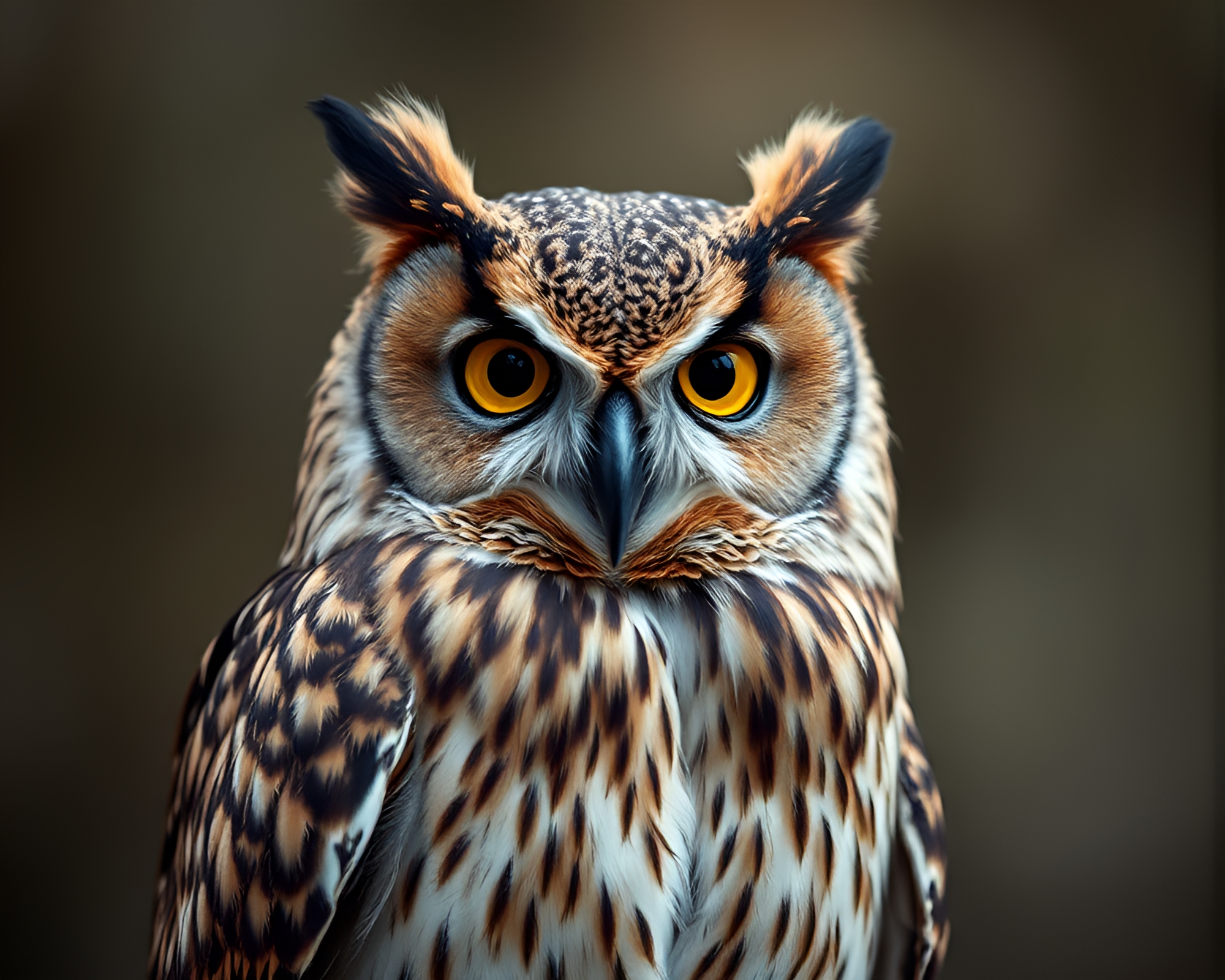 Owl Focus Stacking Algorithmic Art Composition – free AI stock image