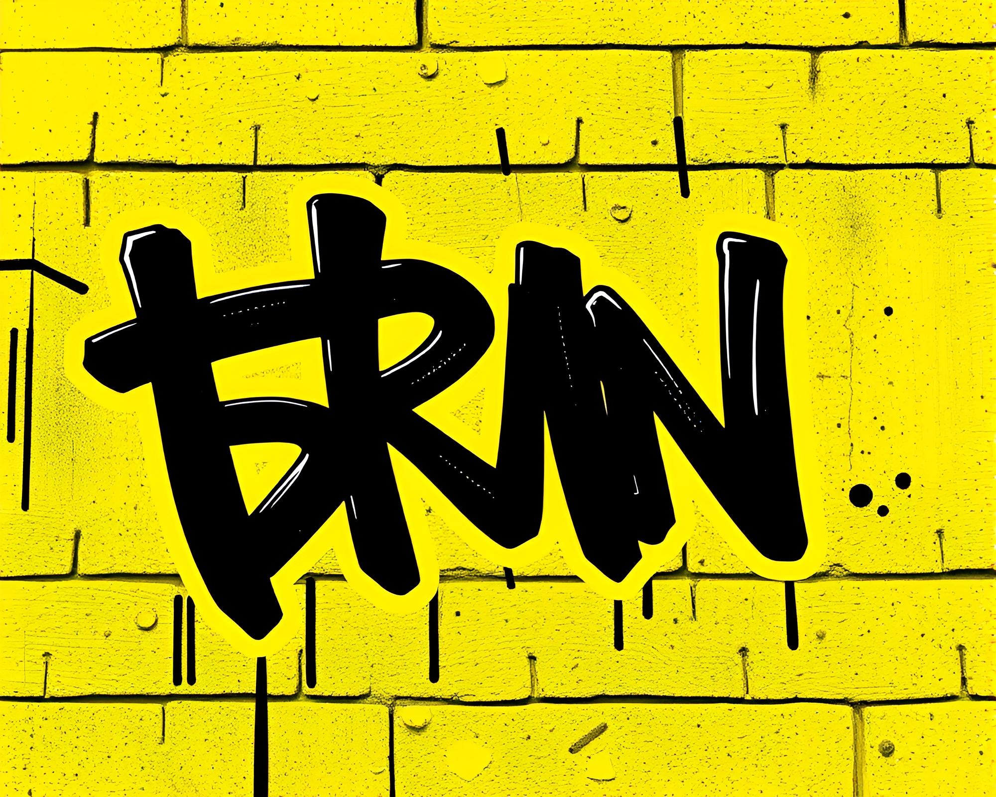Gritty Neon Alley in Yellow Toon Shade – free AI stock image