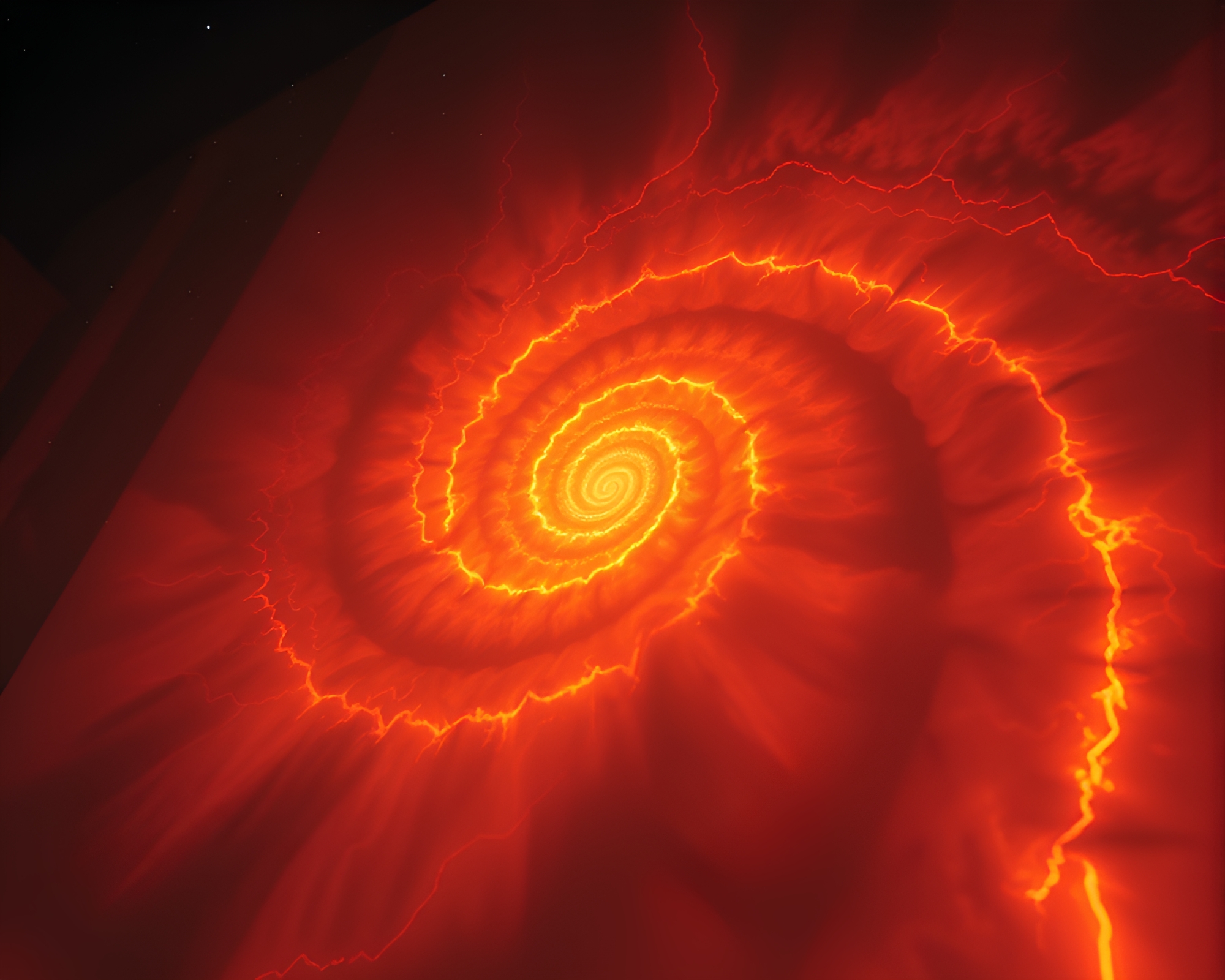 Eldritch Galaxy: Cosmic Horror Illuminated by Spiraling Light – free AI stock image
