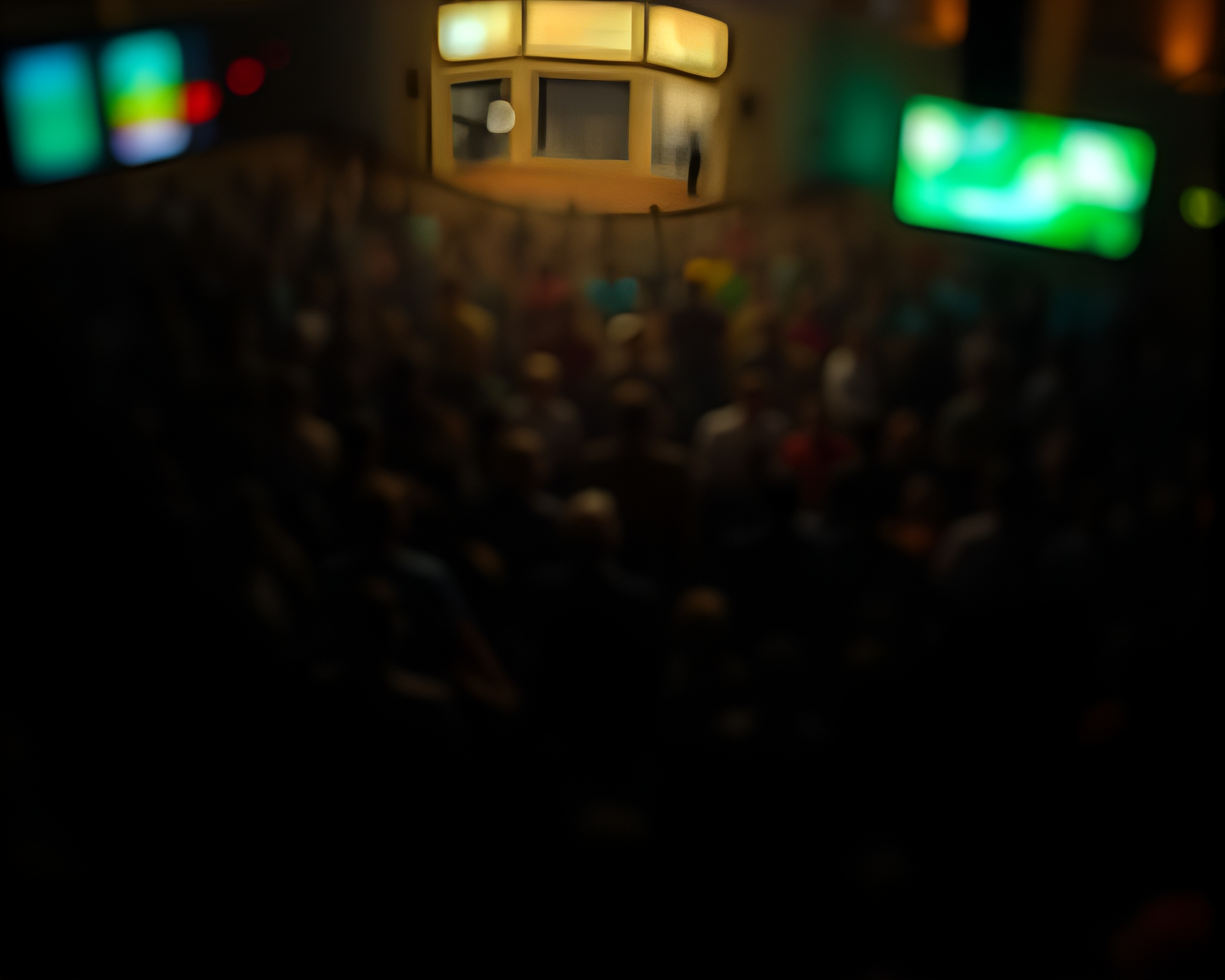 Glow-in-the-Dark Chameleon Miniature Crowd Silhouette – free AI stock image