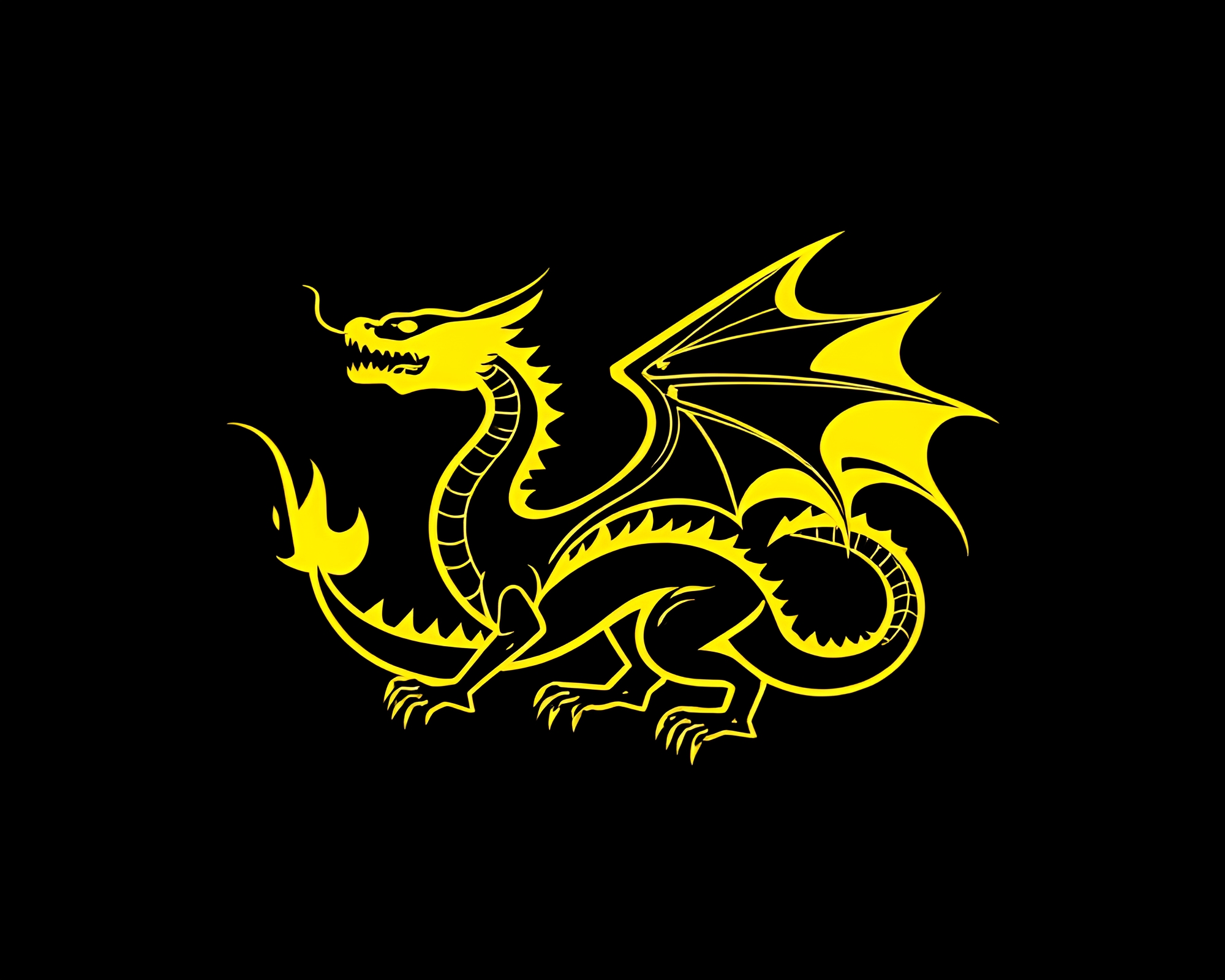 Mesmerizing Monochrome Dragon Breathing Flare – free AI stock image
