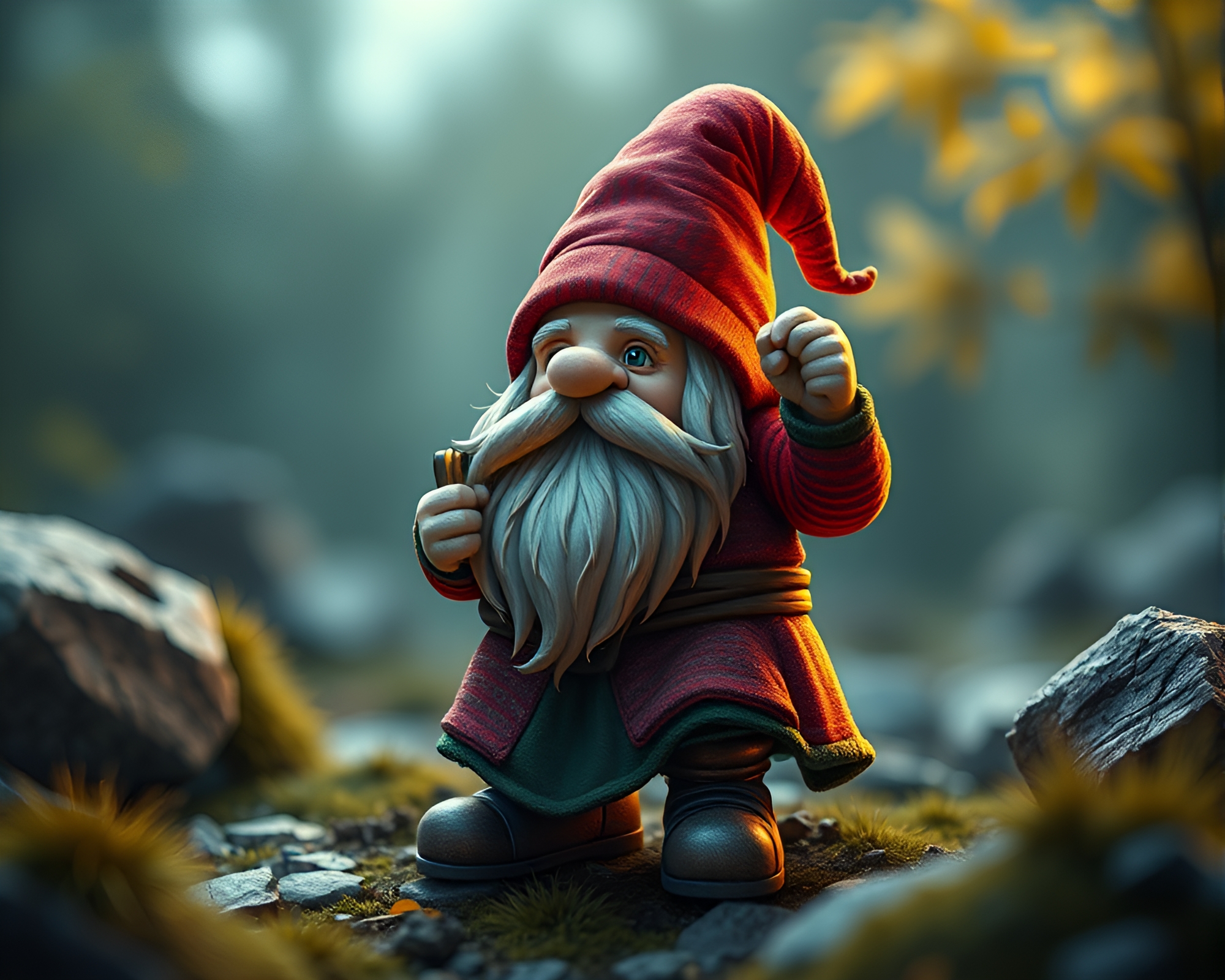 Dwarf Spotlight Focus in Technical Illustration – free AI stock image