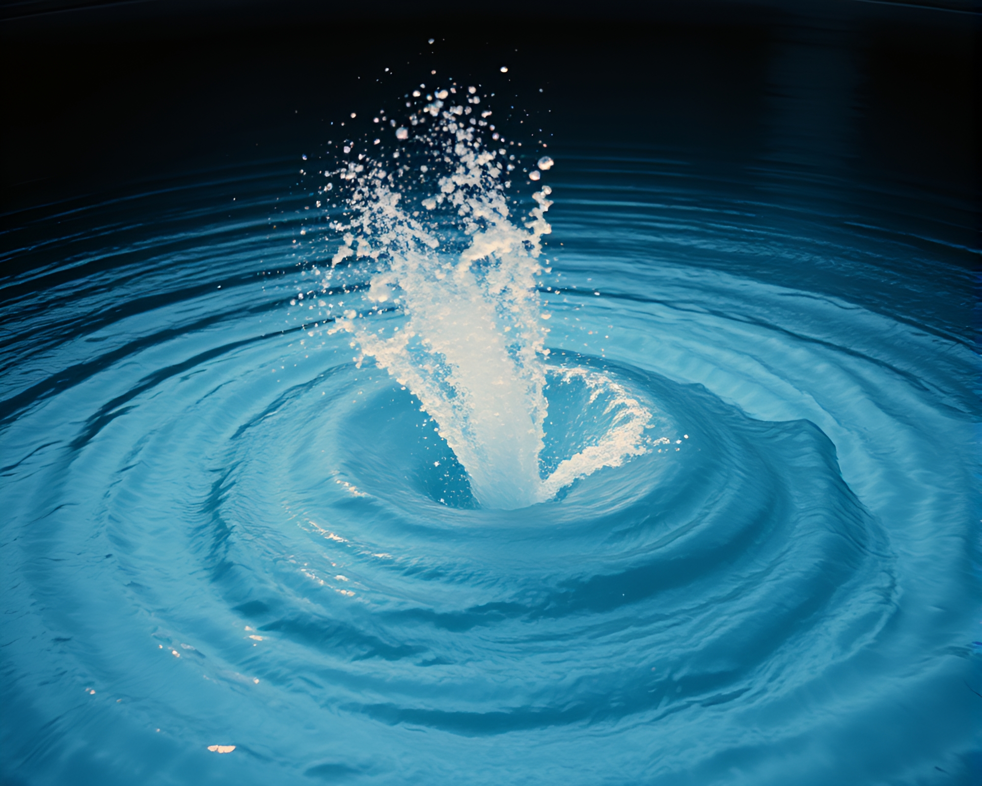 Mystical Water Whirlpool in Cool Morning Light – free AI stock image
