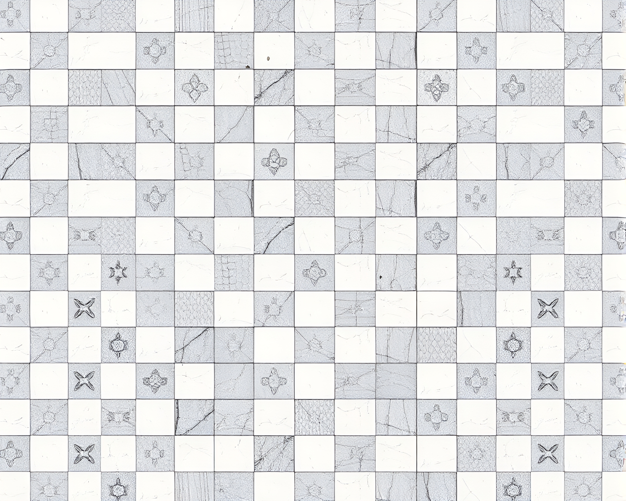 Checkered Ivory Mech in Grisaille Intricacy – free AI stock image