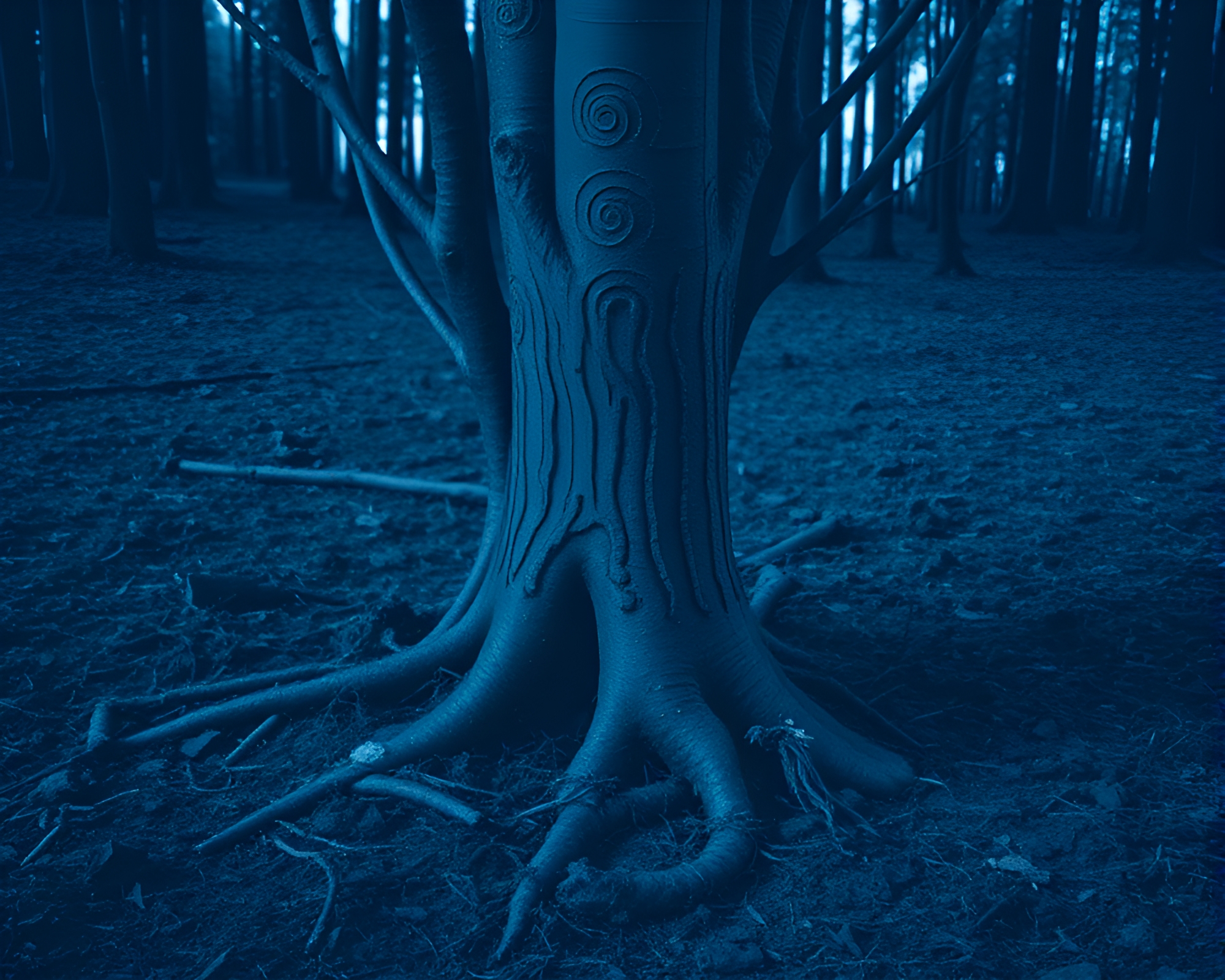 Mystical Tree Ring Gravity Boots Artwork – free AI stock image