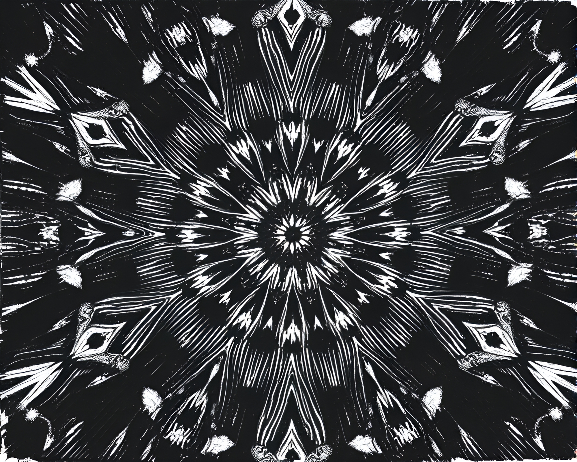 Charcoal Sketch of Stencil Art with Etching Lines – free AI stock image