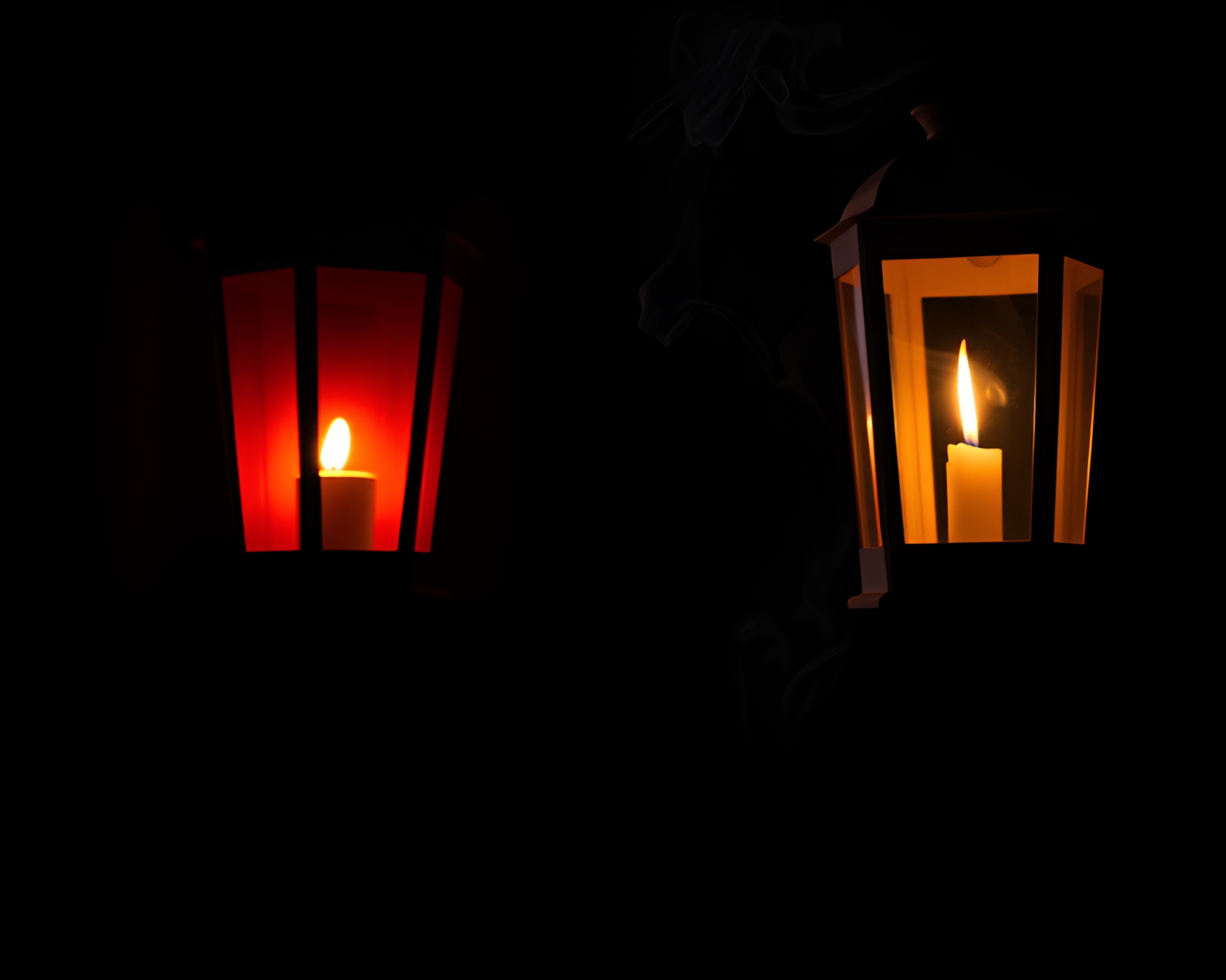 Ethereal Paper Lantern Amidst Chiaroscuro Candle Smoke – free AI stock image