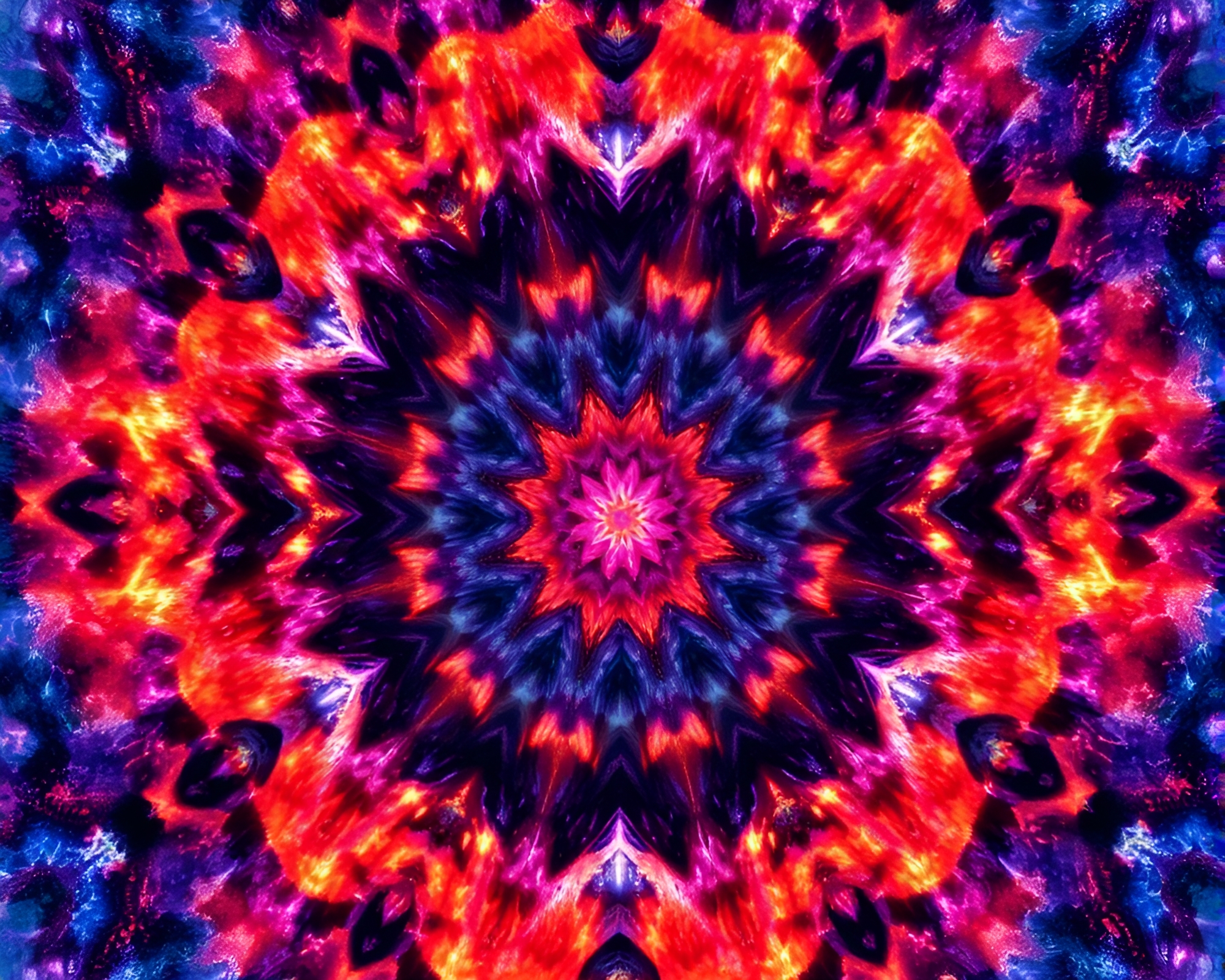 Cosmic Cloth: Kaleidoscope Fragments in Augmented Reality – free AI stock image