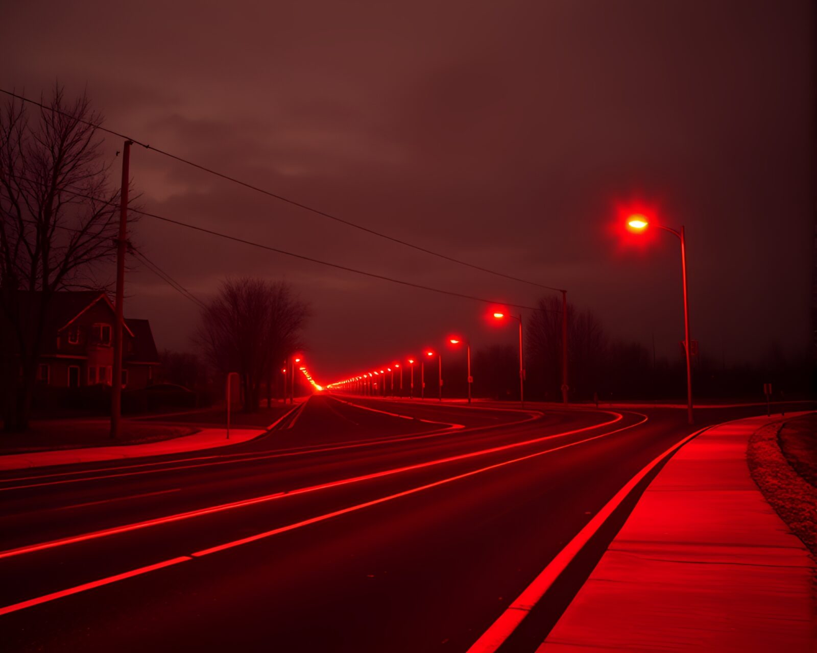 Mystical infrared camera captures leading lines in chiaroscuro setting