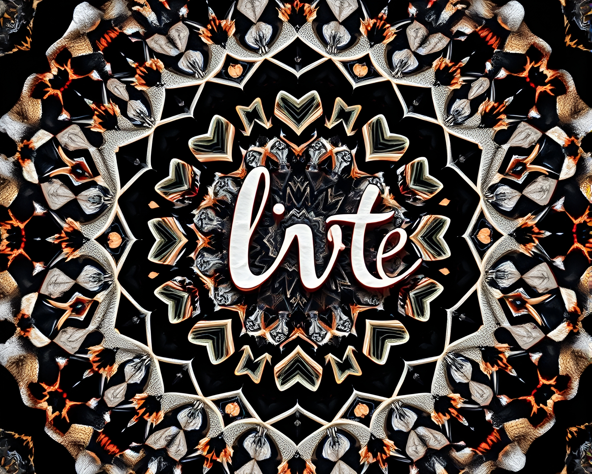 Intricate Kaleidoscope of Handwritten Letters – free AI stock image
