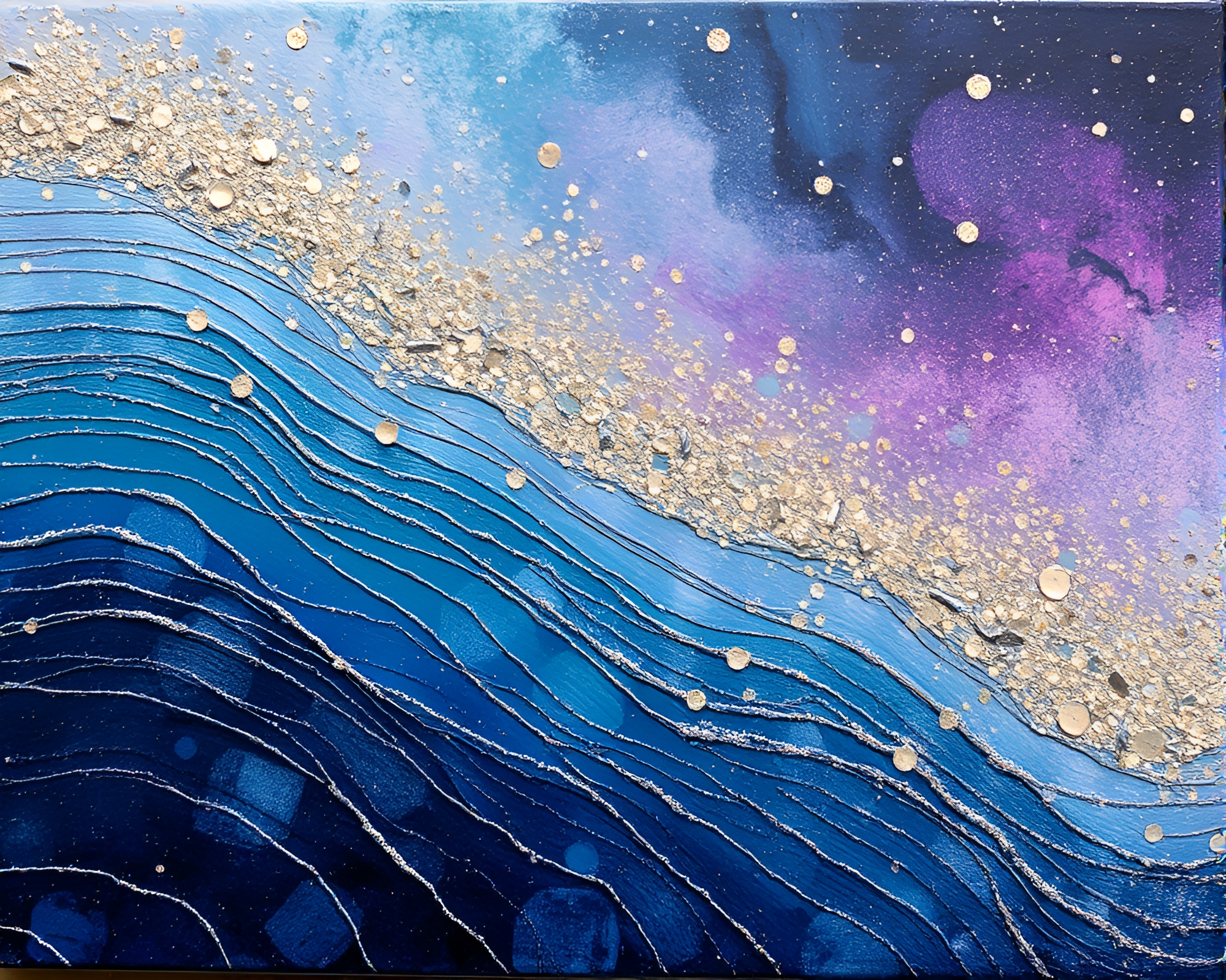 Encaustic Dream Journal with Oil Impasto Ridges – free AI stock image