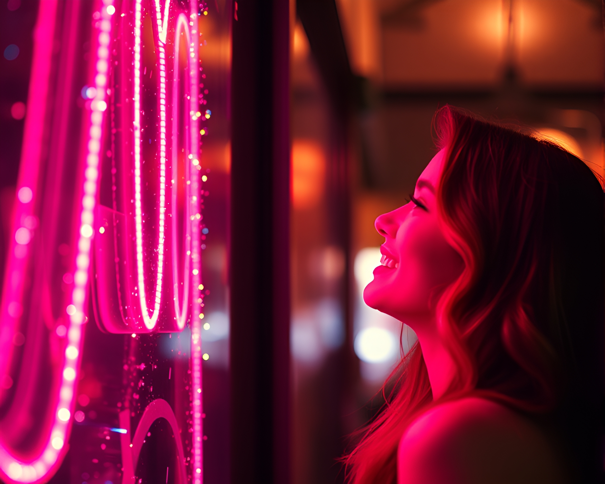 Neon Cello Performance in Sparkling Atmosphere – free AI stock image