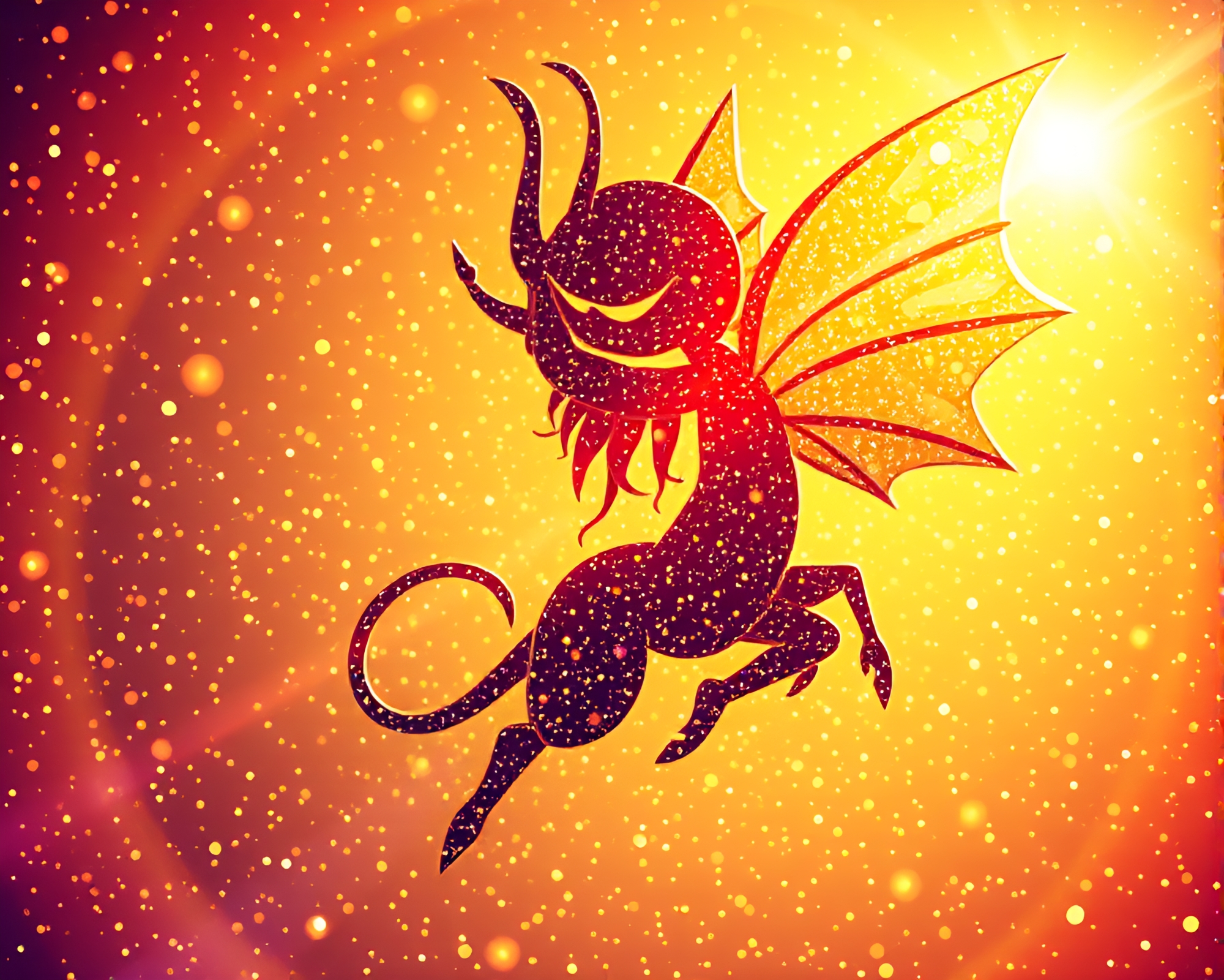 Ethereal Nymph Bathed in Metallic Sun Glare – free AI stock image