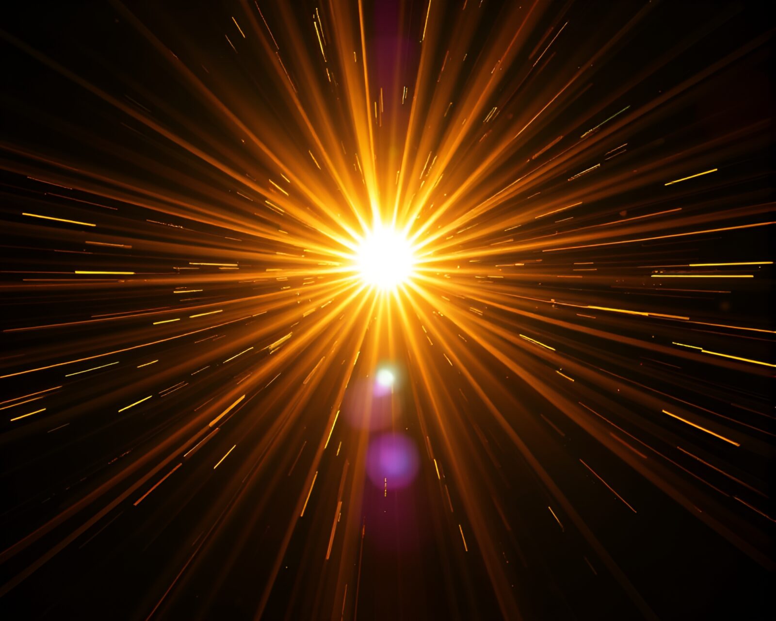 A mesmerizing oasis with gilded highlights and lens flare bursts