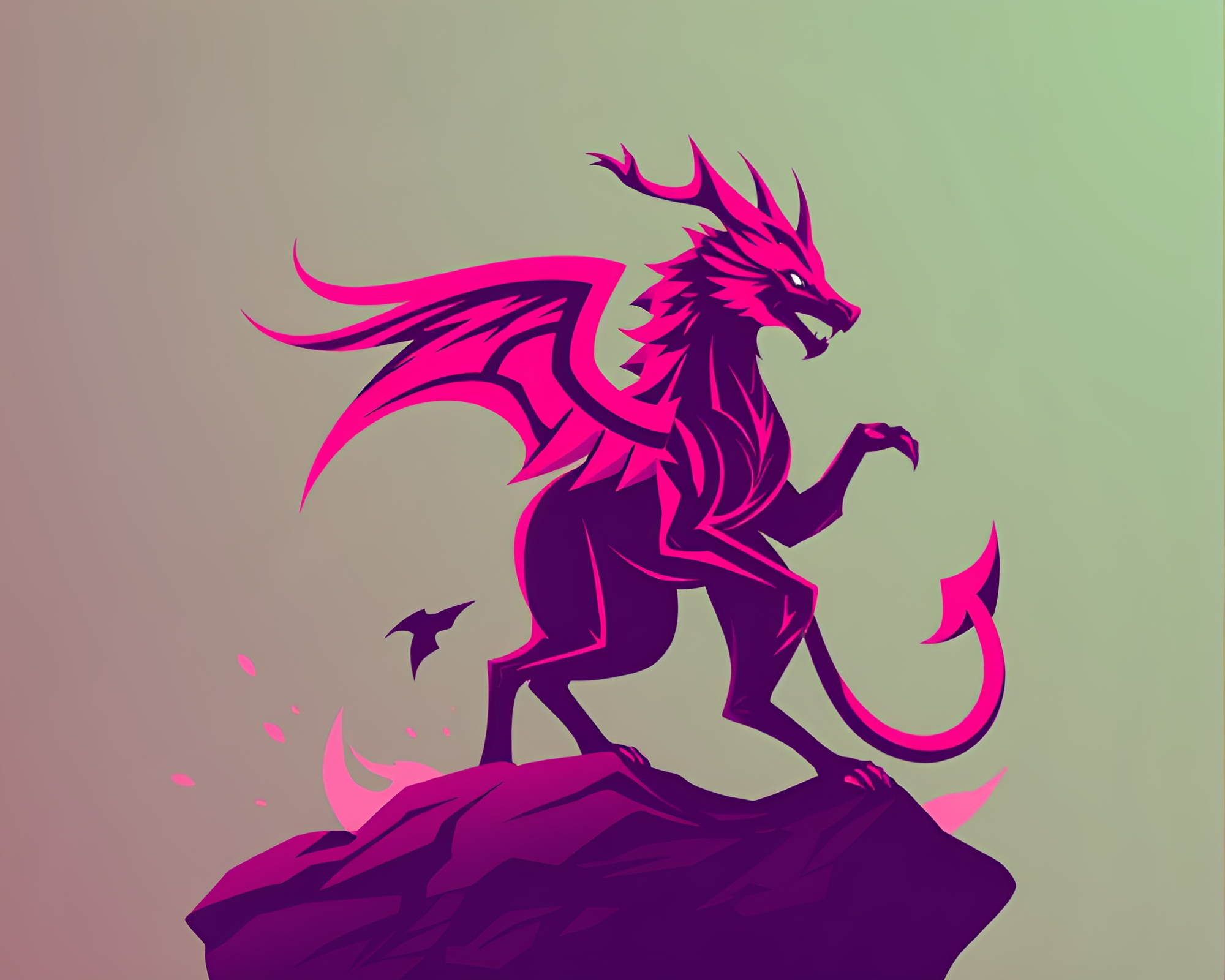 Magenta Punch Gryphon Backscatter Flare Encounter – free AI stock image