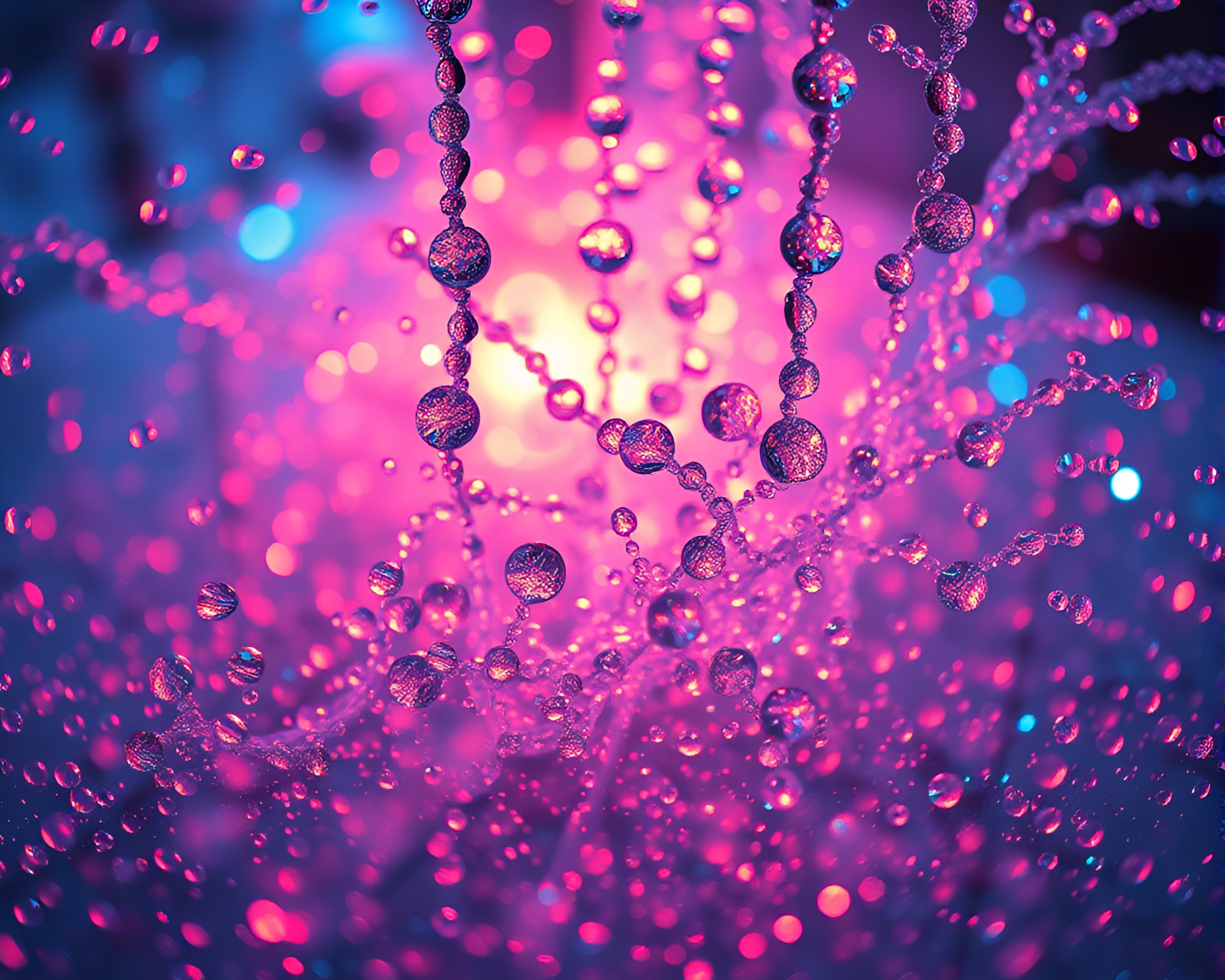 Glistening Time Vortex through Wet Glass Beads – free AI stock image